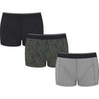 ESMARA MEN Herren Boxer, 3 Stück (schwarz/grün/grau, 6/L)