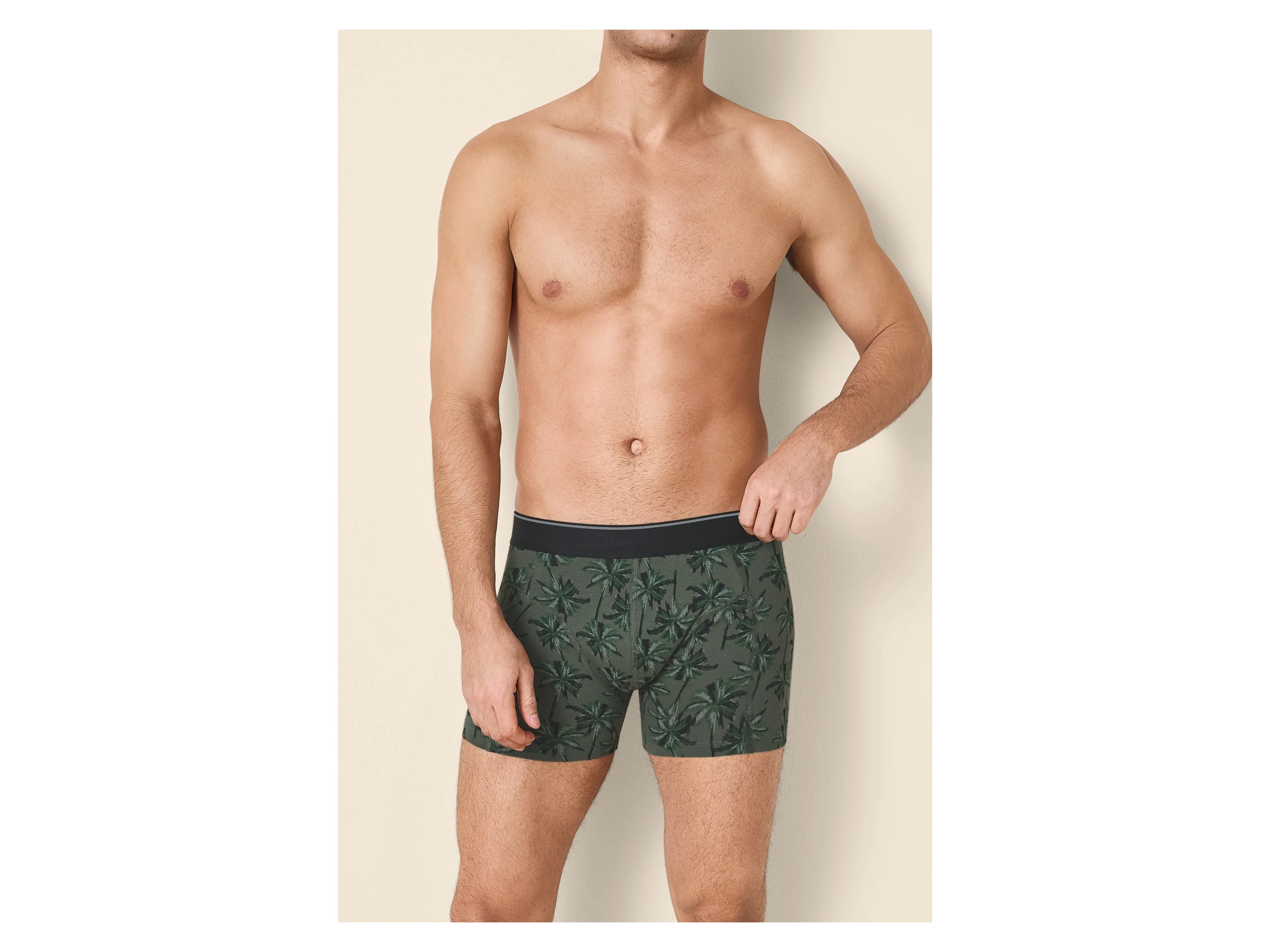 ESMARA MEN Herren Boxer, 3 Stück (schwarz/grün/grau, 6/L) – Bild 2 von 4
