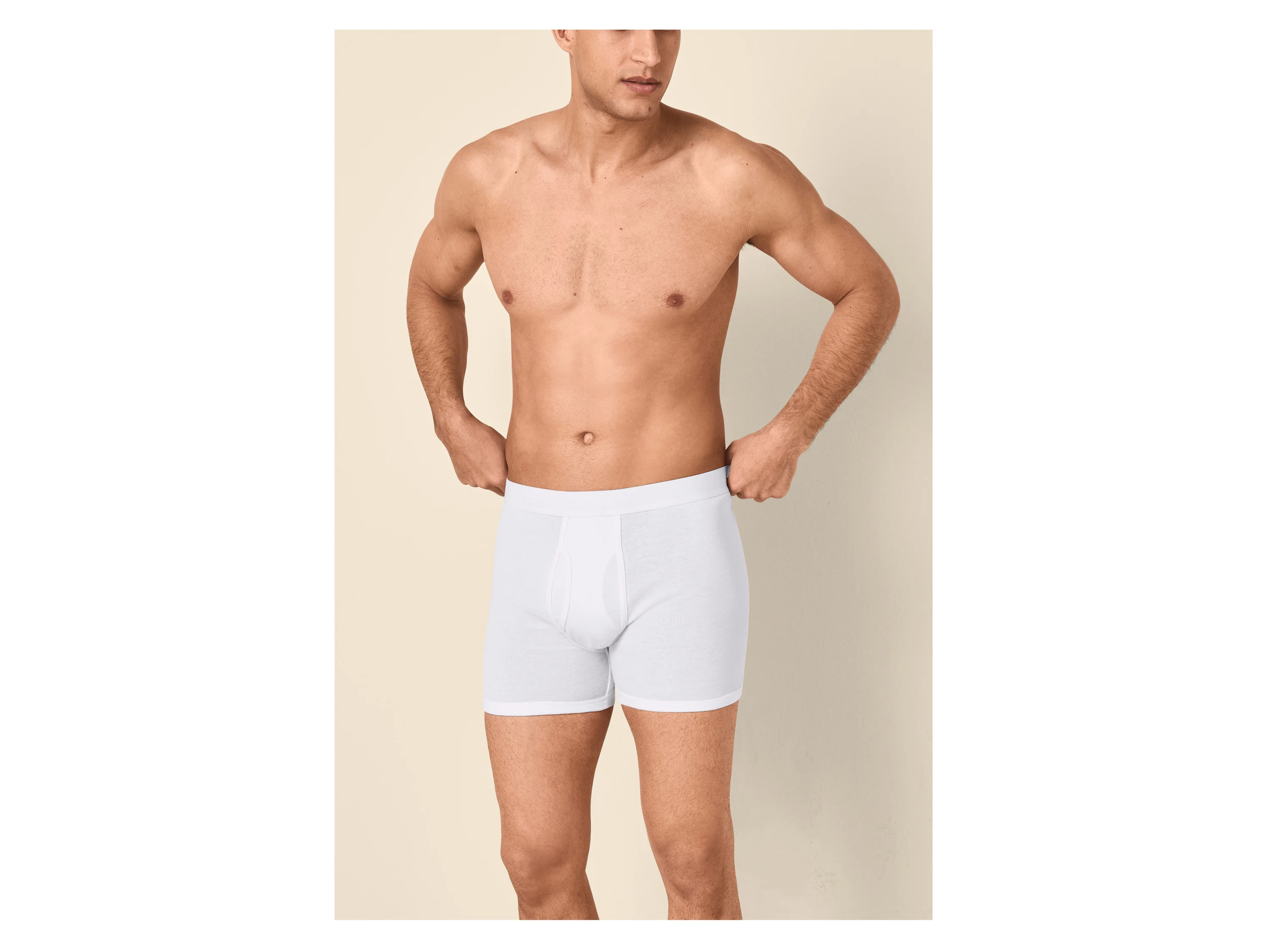 ESMARA MEN Herren Boxer, 2 Stück (Weiß, 4/S) – Bild 2 von 3