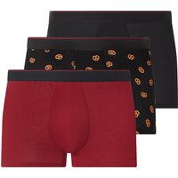 ESMARA MEN Herren Boxer, 3 Stück (Schwarz/Rot, 6/L)