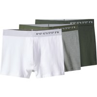 ESMARA MEN Herren Boxer, 3 Stück (Grün/Weiß, 4/S)