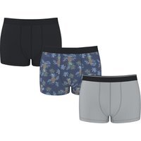 ESMARA MEN Herren Boxer, 3 Stück (schwarz/blau/grau, 7/XL)
