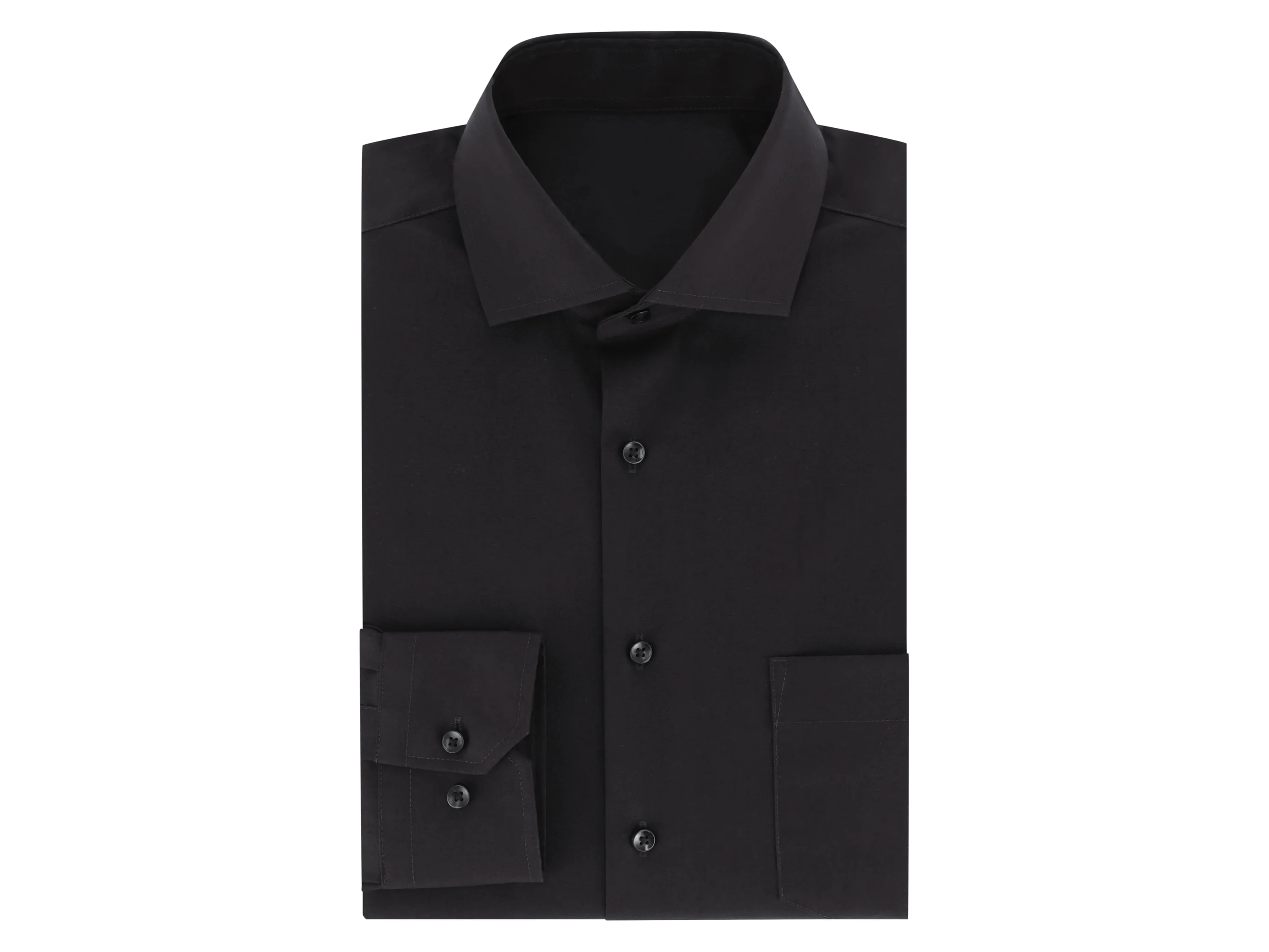 ESMARA MEN Herren Businesshemd, Regular Fit (Schwarz, 44) – Bild 4 von 4