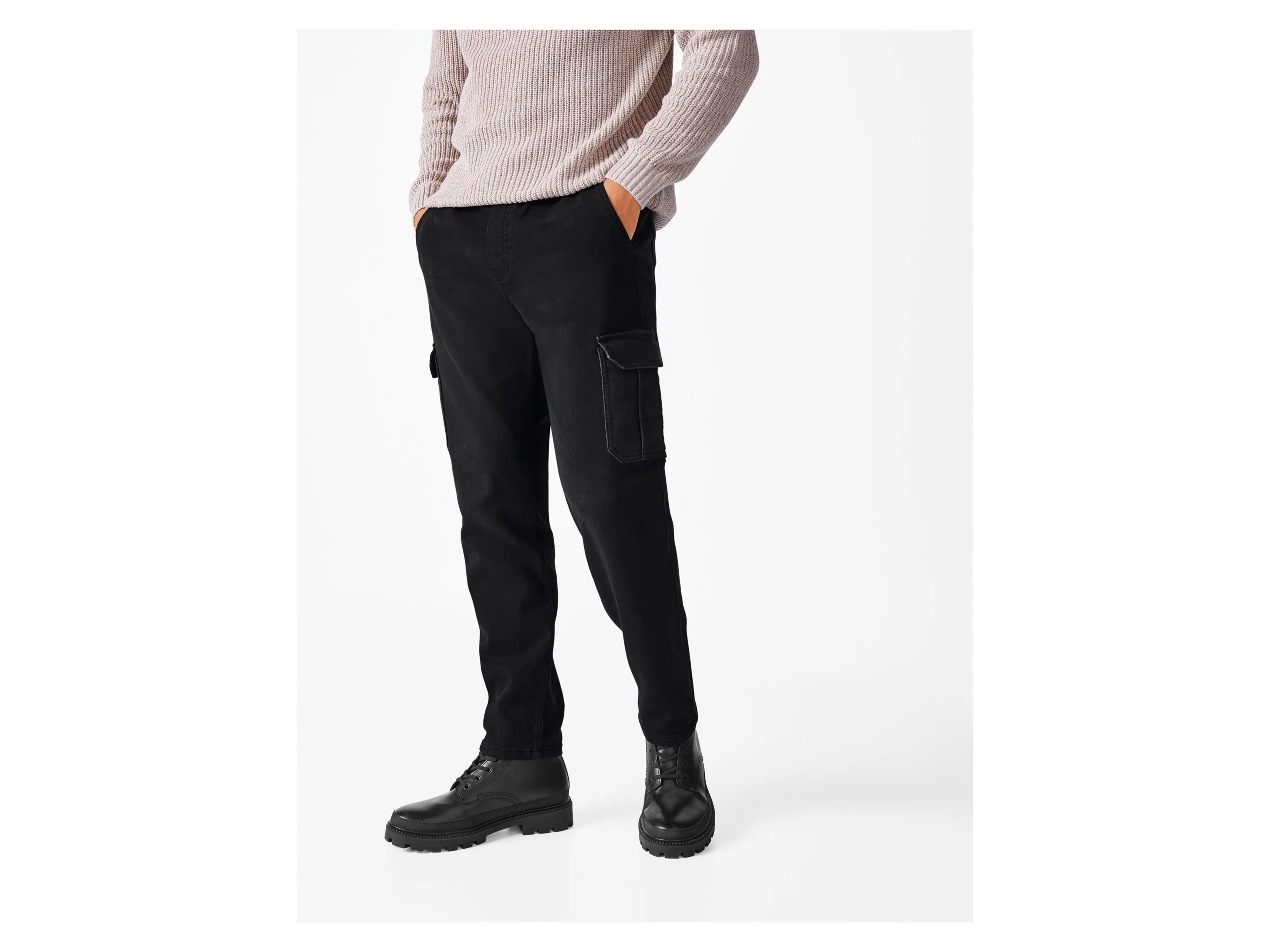 ESMARA MEN Herren Cargo-Denim-Joggers (Anthrazit, 48) – Bild 2 von 4