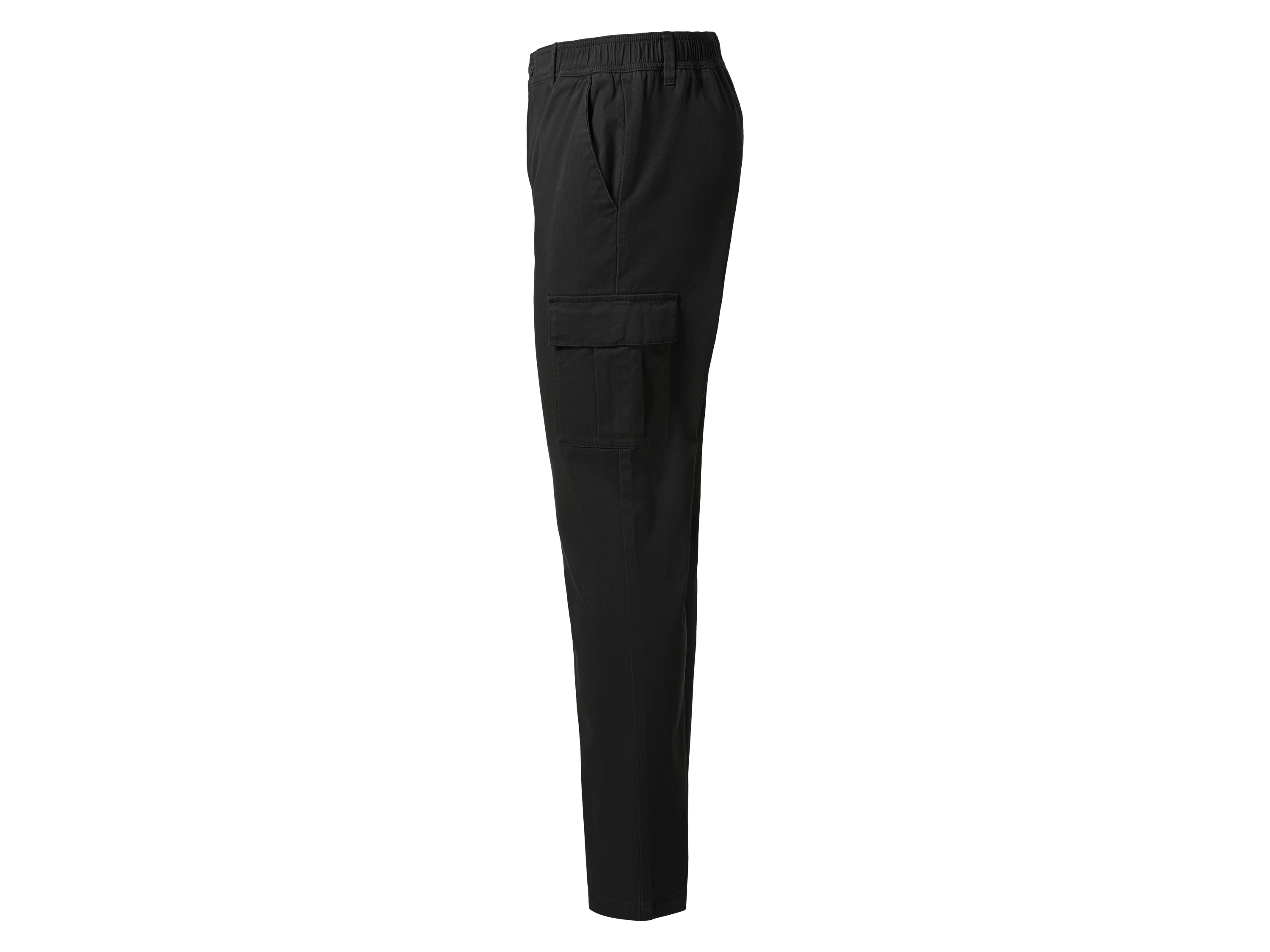 ESMARA MEN Herren Cargohose, mit seitlichen Eingrifftaschen (Schwarz, XL (56/58)) – Bild 4 von 4