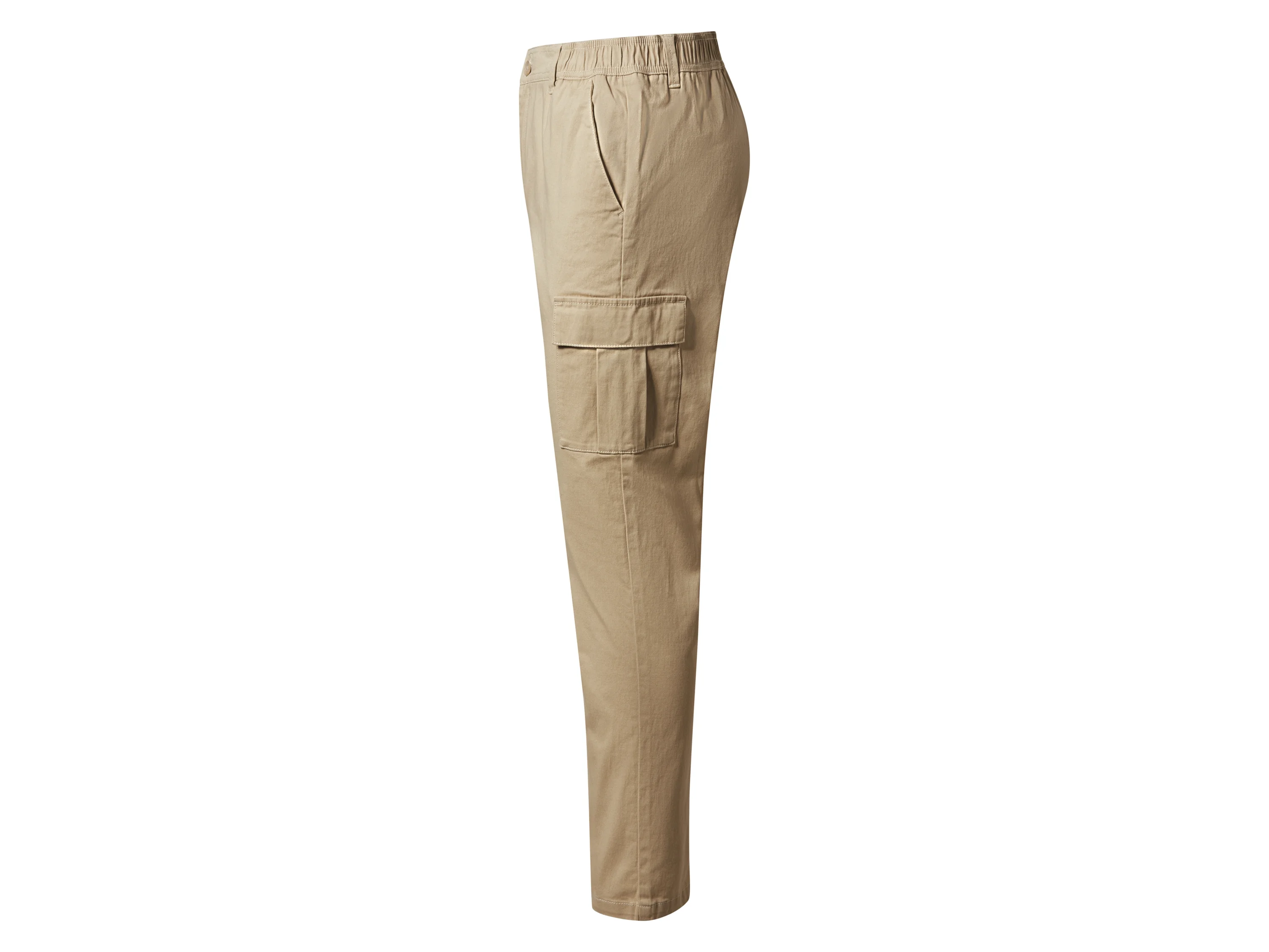 ESMARA MEN Herren Cargohose, mit seitlichen Eingrifftaschen (Beige, L (52/54)) – Bild 4 von 4