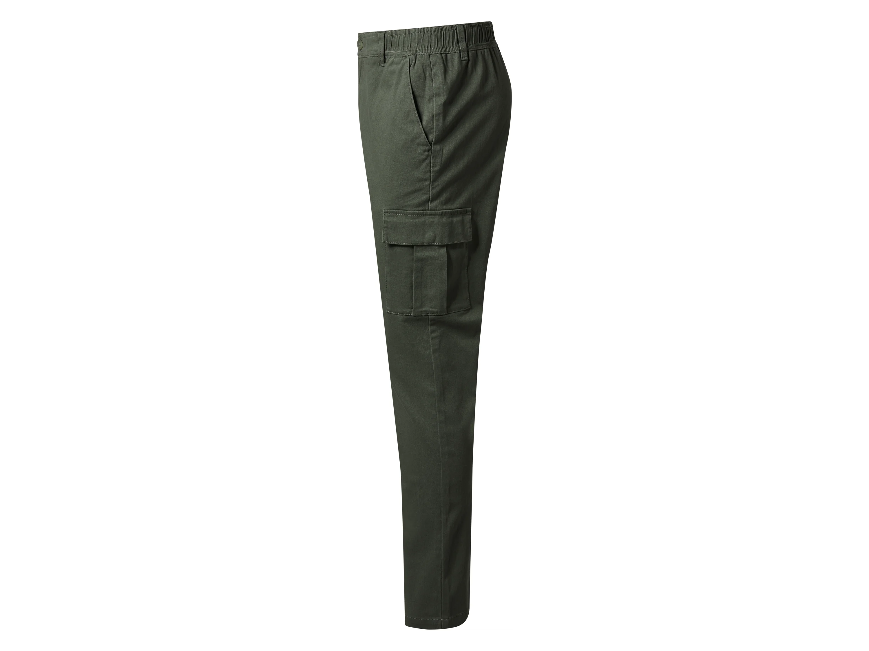 ESMARA MEN Herren Cargohose, mit seitlichen Eingrifftaschen (Dunkelgrün, L (52/54)) – Bild 4 von 4