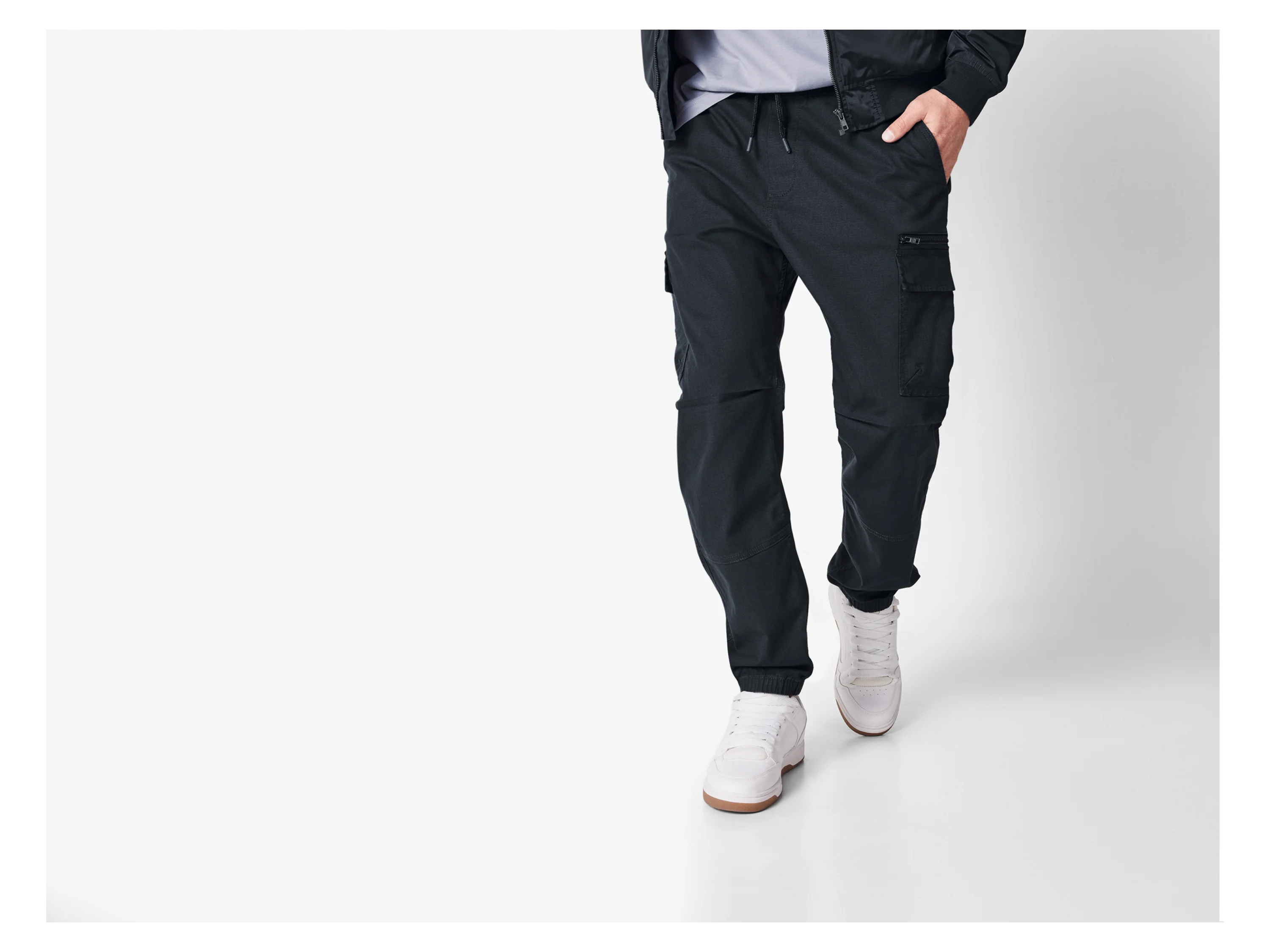 ESMARA MEN Herren Cargohose, mit Ripstop-Muster (Navy, S (44/46)) – Bild 2 von 4