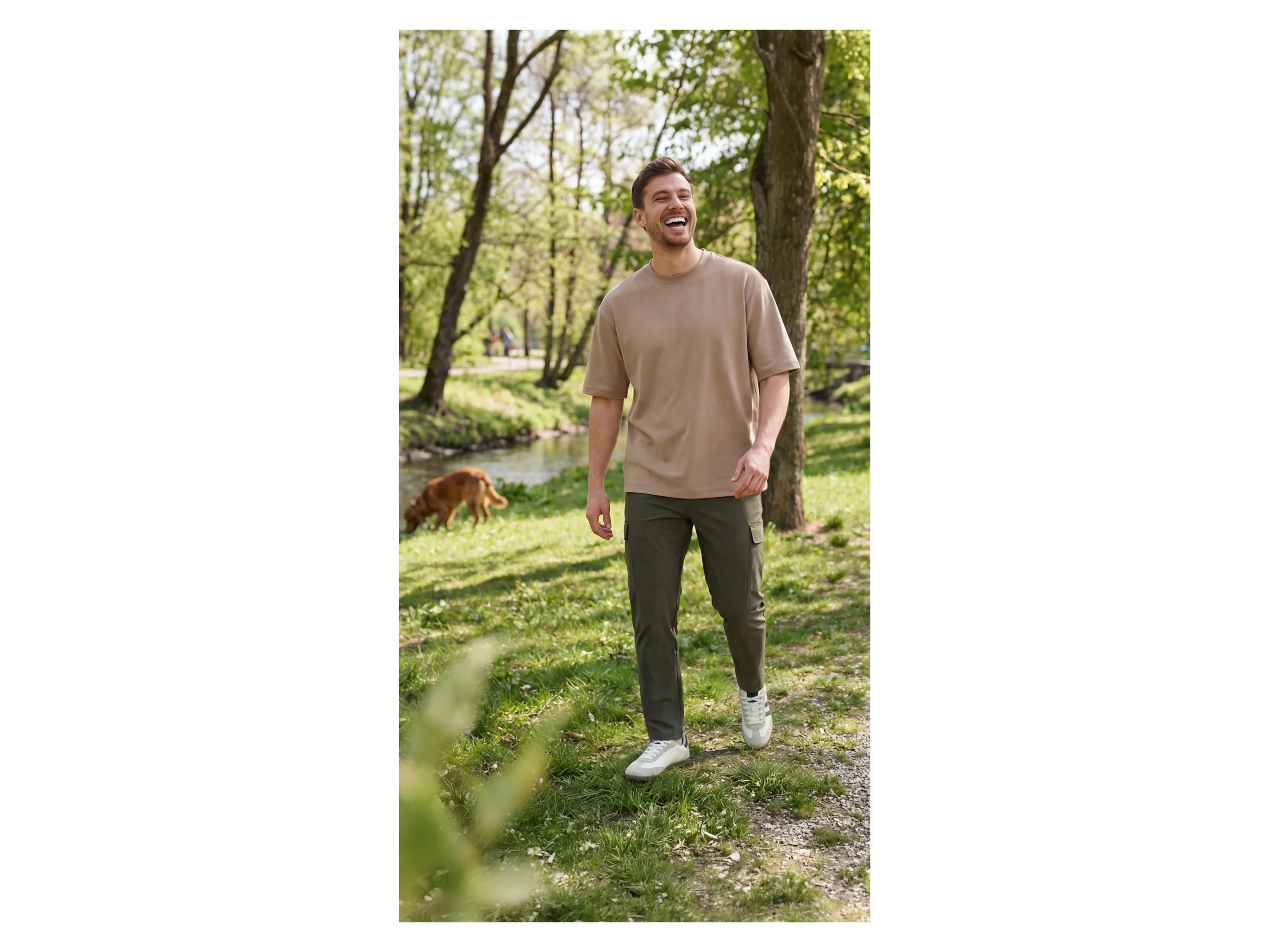ESMARA MEN Herren Cargohose (Khaki, XL (56/58)) – Bild 4 von 4