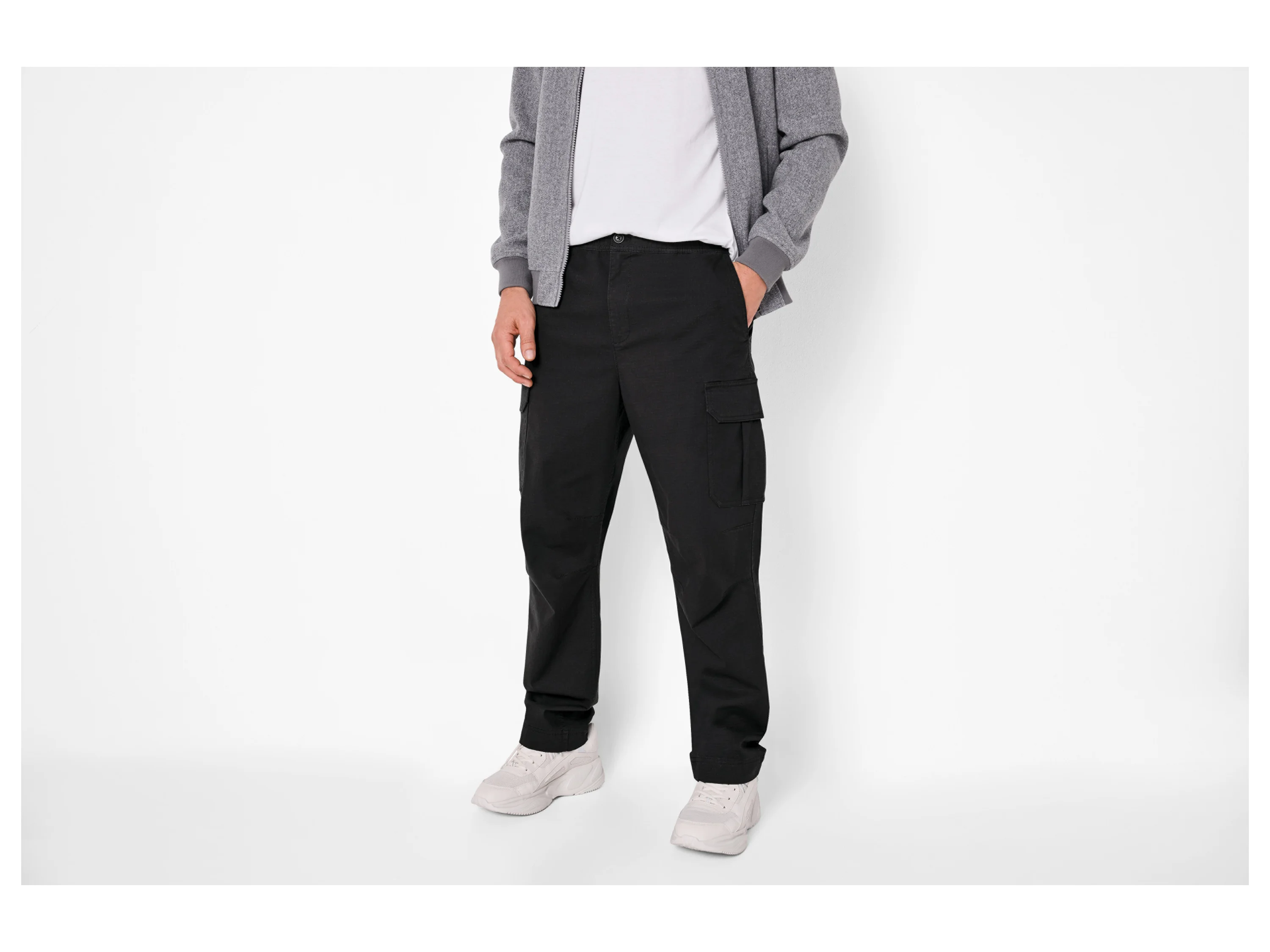 ESMARA MEN Herren Cargohose (Schwarz, XL (56/58)) – Bild 2 von 4