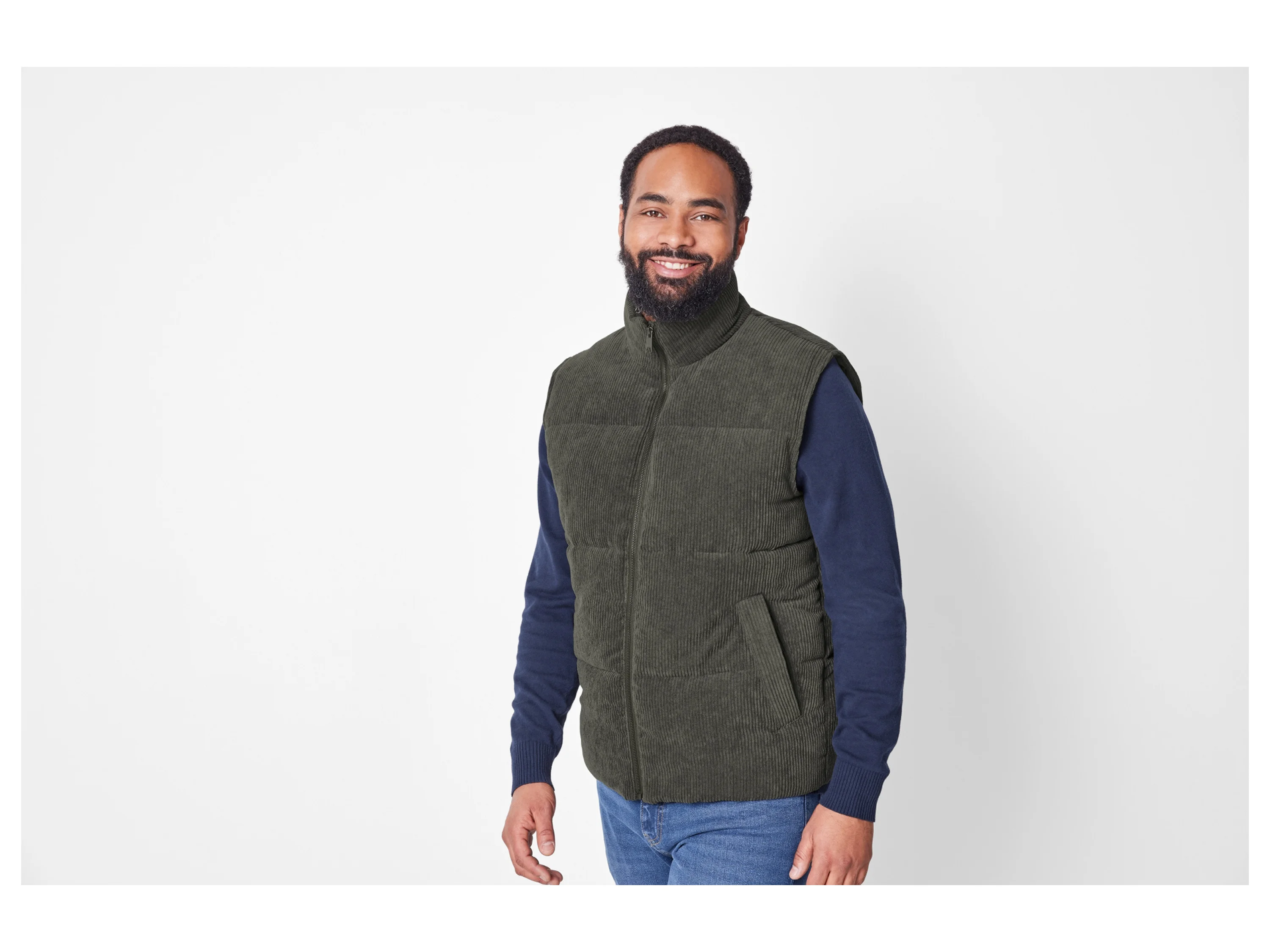ESMARA MEN Herren Cordweste, mit Innentasche (Dunkelgrün, M (48/50)) – Bild 2 von 4