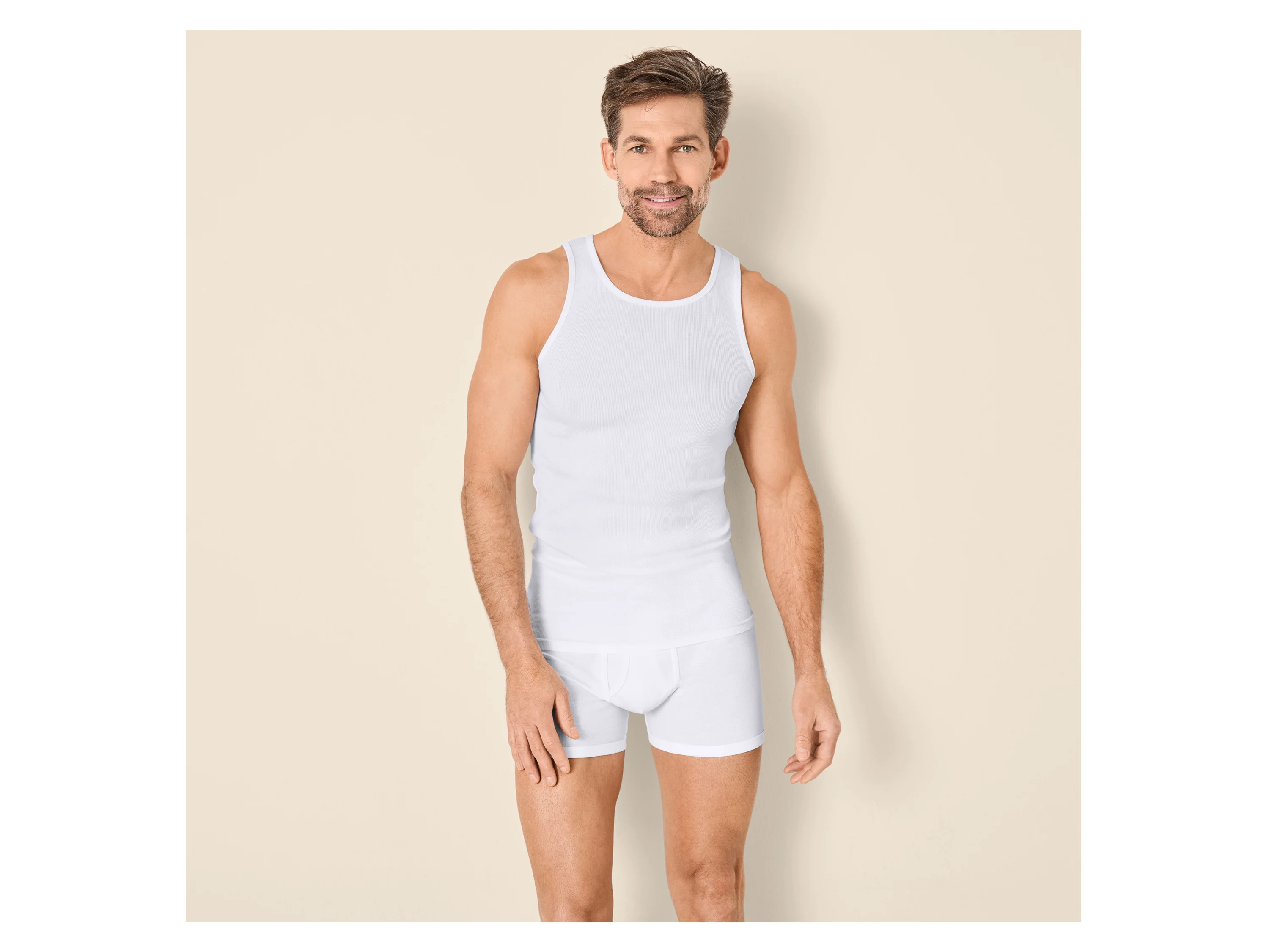 ESMARA MEN Herren Doppelripp-Achselhemden, 2 Stück (Weiß, 7/XL) – Bild 2 von 3