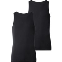 ESMARA MEN Herren Doppelripp-Achselhemden, 2 Stück (Schwarz, 7/XL)