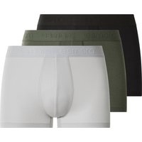 ESMARA MEN Herren Doppelripp-Boxer, 3 Stück (schwarz/grün/grau, 6/L)