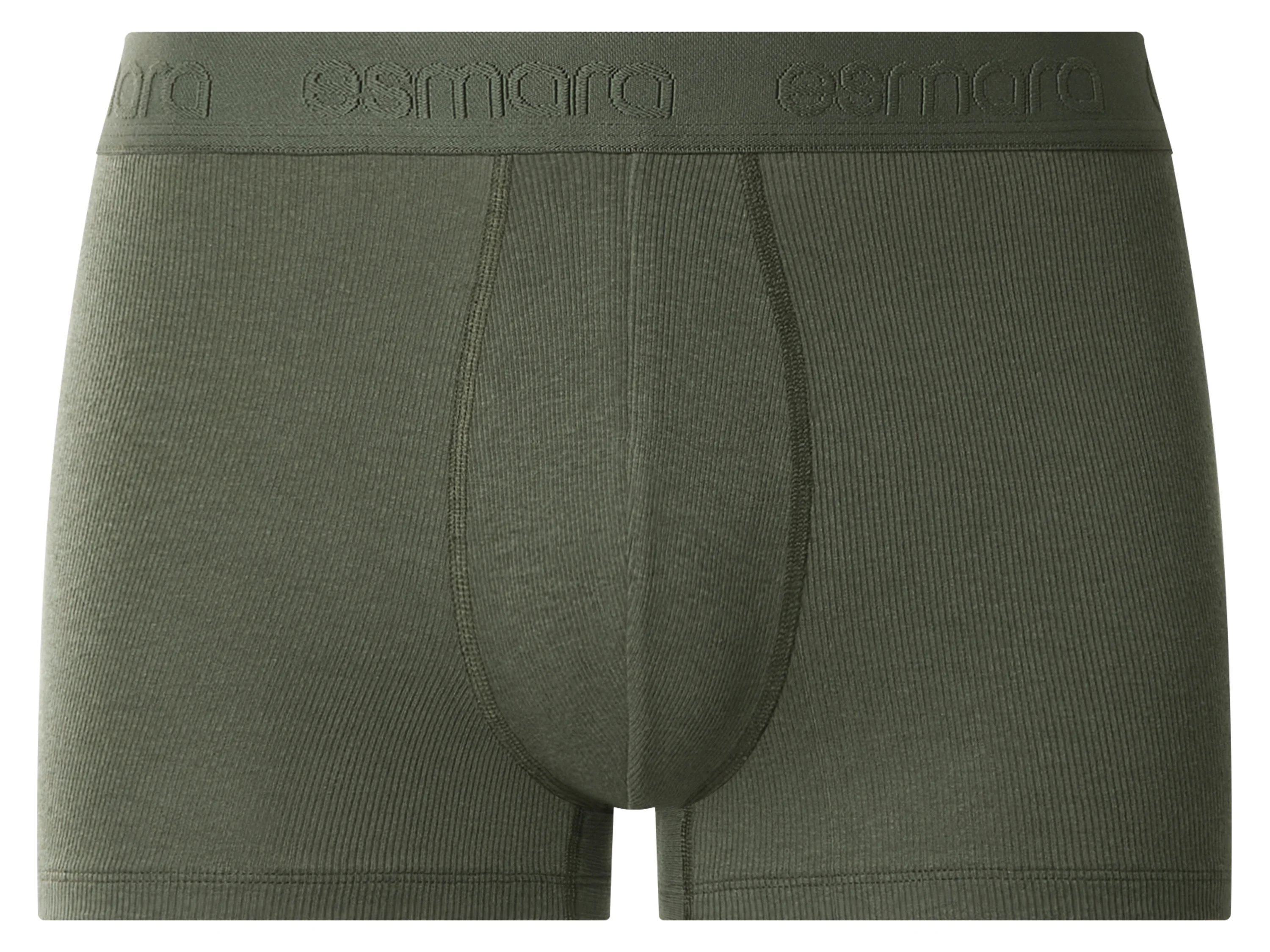 ESMARA MEN Herren Doppelripp-Boxer, 3 Stück (schwarz/grün/grau, 6/L) – Bild 2 von 4