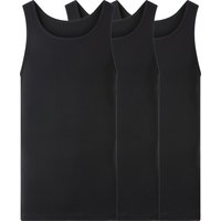 ESMARA MEN Herren Feinripp-Achselhemden, 3 Stück (Schwarz, 6/L)