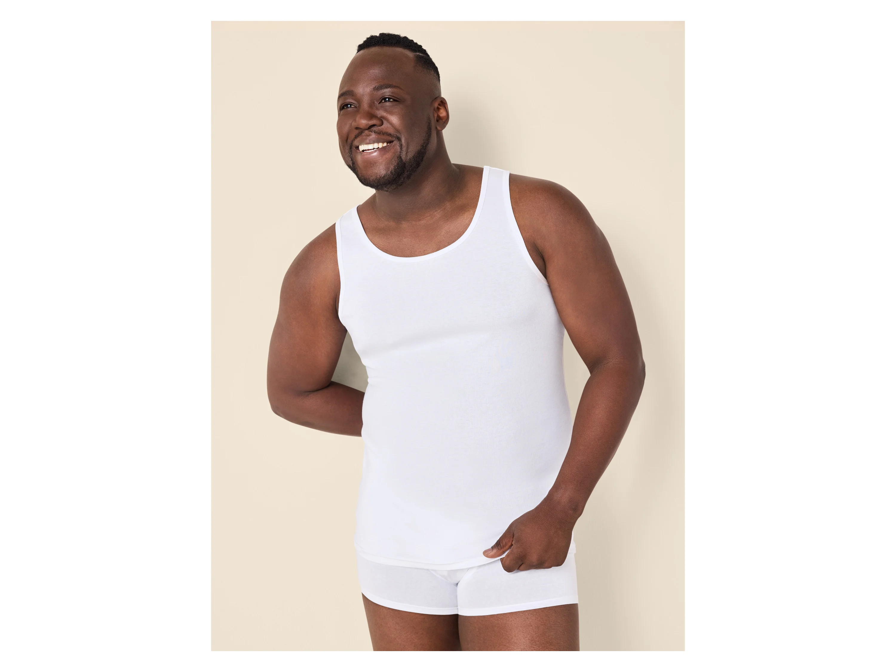 ESMARA MEN Herren Feinripp-Achselhemden, 3 Stück (Weiß, 8/XXL) – Bild 3 von 3