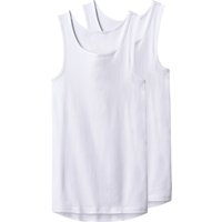ESMARA MEN Herren Feinripp-Achselhemden, 2 Stück (Weiß, 7/XL)