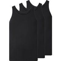 ESMARA MEN Herren Feinripp-Achselhemden, 3 Stück (Schwarz, 8/XXL)