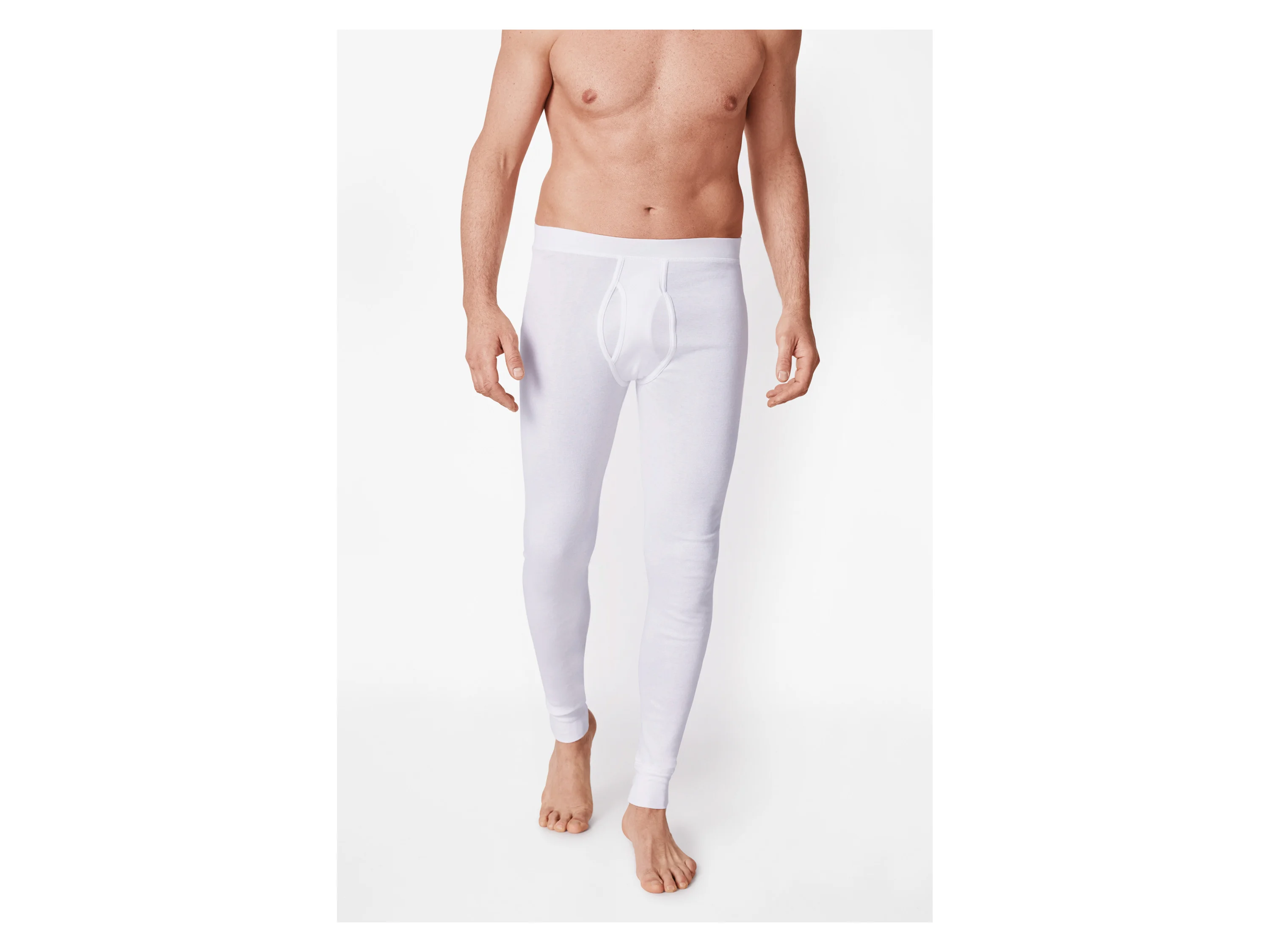 ESMARA MEN Herren Feinripp-Unterhosen, lang (Weiß, 4/S) – Bild 3 von 3