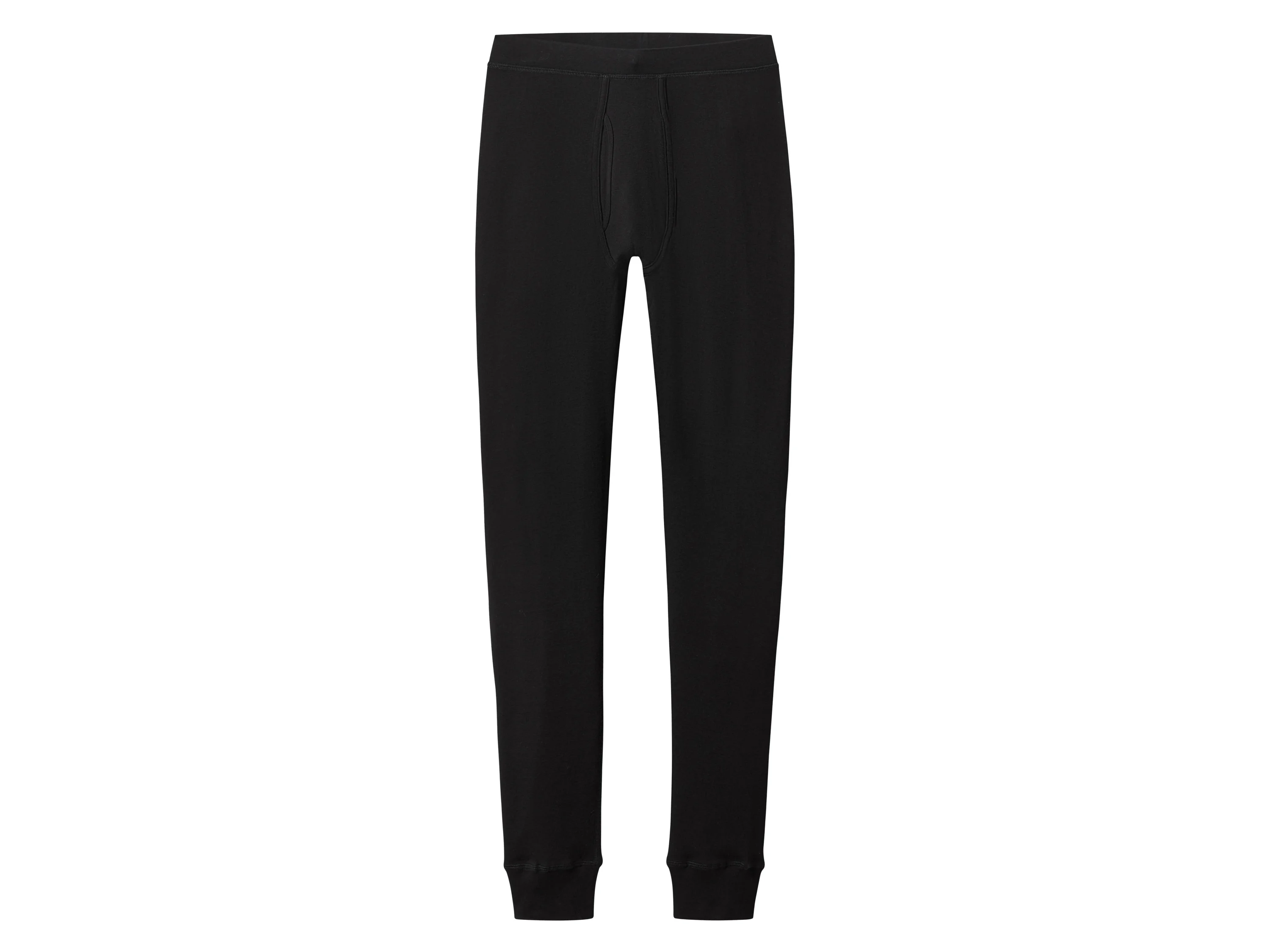 ESMARA MEN Herren Feinripp-Unterhosen, lang (Schwarz, 4/S) – Bild 2 von 3