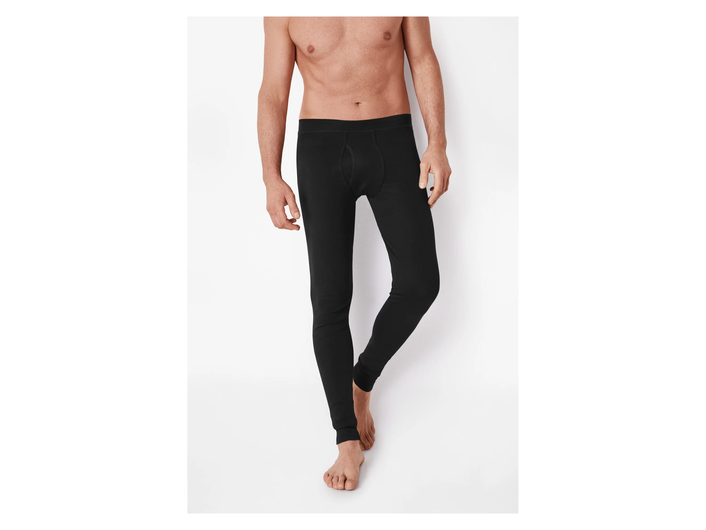 ESMARA MEN Herren Feinripp-Unterhosen, lang (Schwarz, 4/S) – Bild 3 von 3