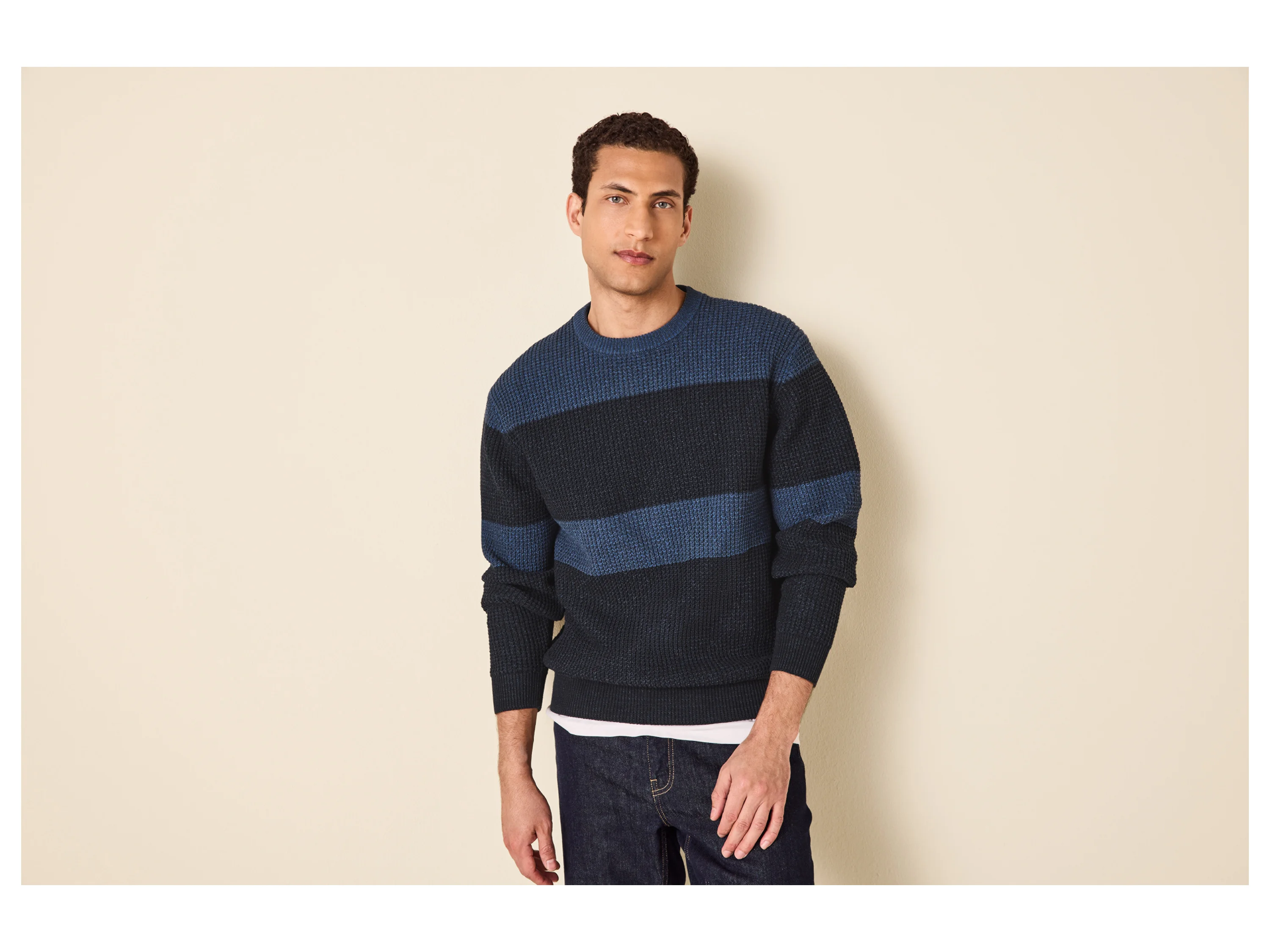 ESMARA MEN Herren Feinstrickpullover (Navy, M (48/50)) – Bild 2 von 3