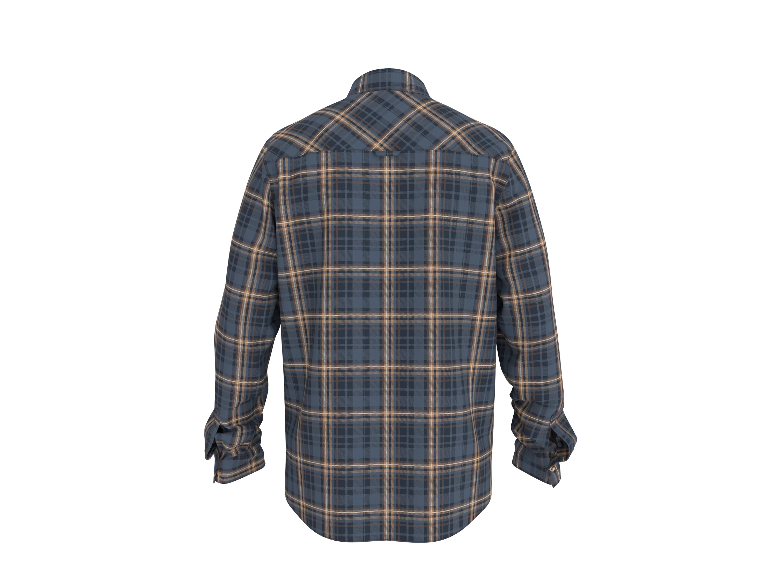 ESMARA MEN Herren Flanell-Freizeithemd (Karo/navy/beige, L (41/42)) – Bild 3 von 4