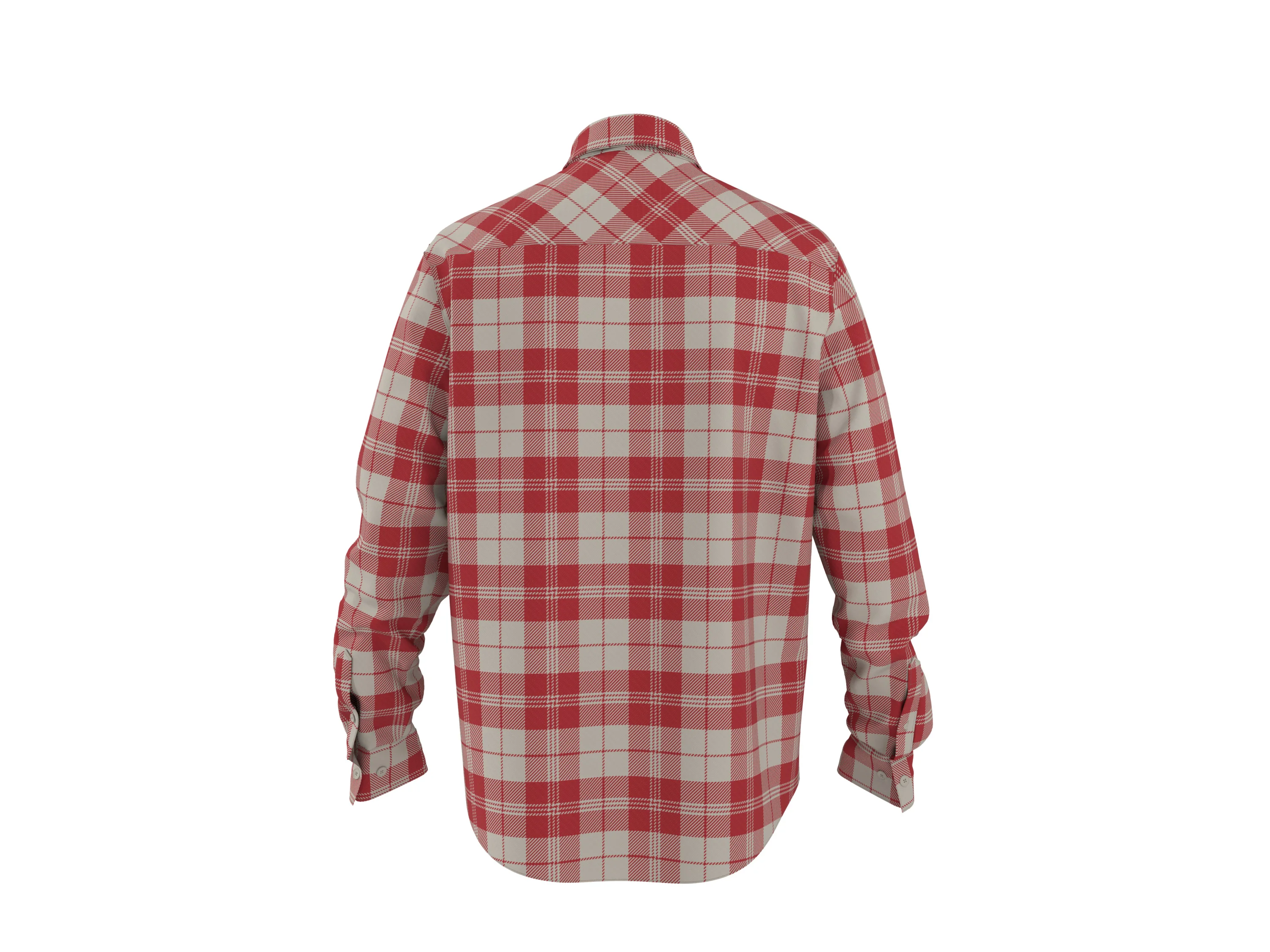 ESMARA MEN Herren Flanellhemd (Rot, M (39/40)) – Bild 3 von 4