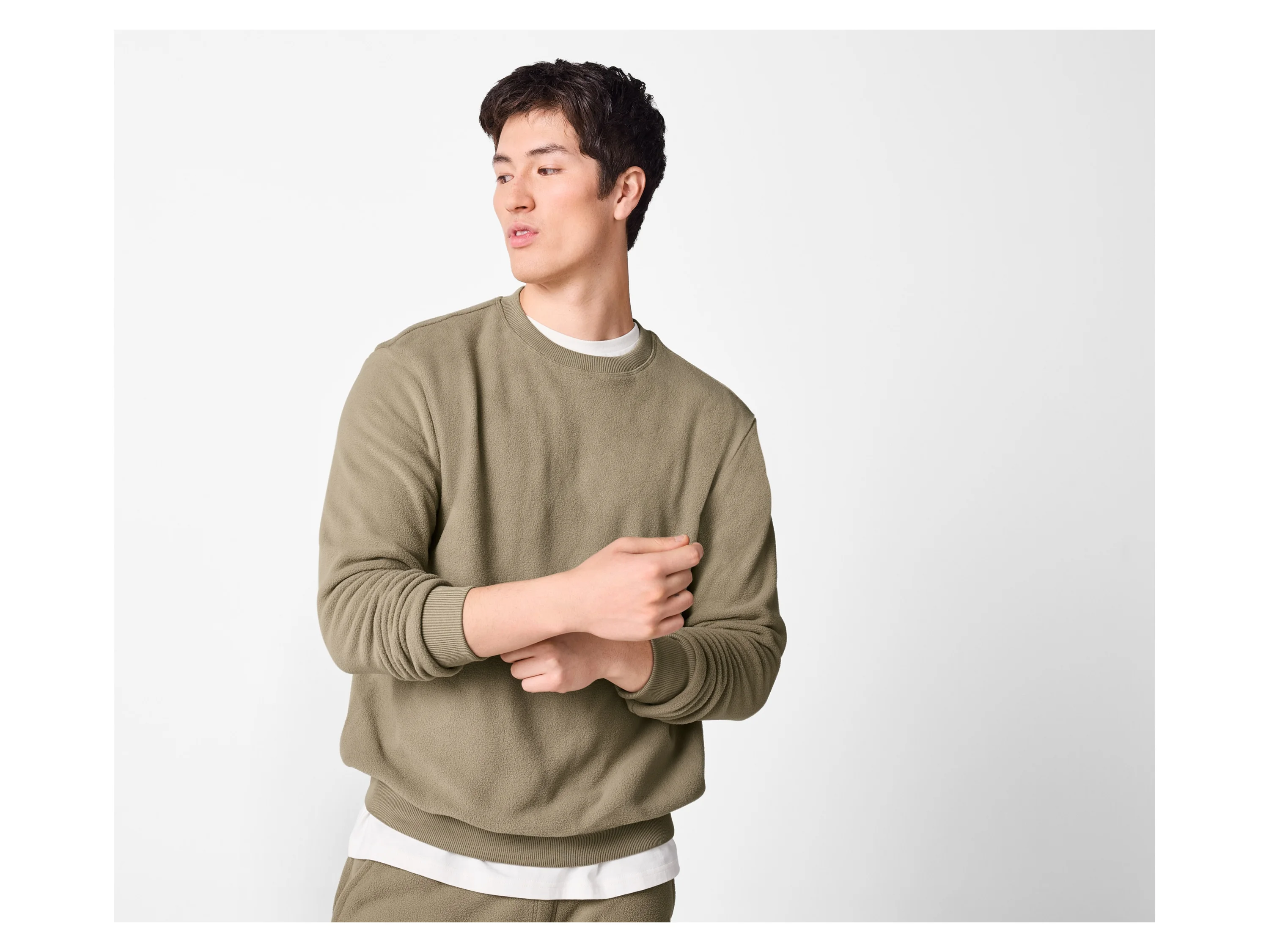 ESMARA MEN Herren Fleecepullover (Beige, M (48/50)) – Bild 2 von 3