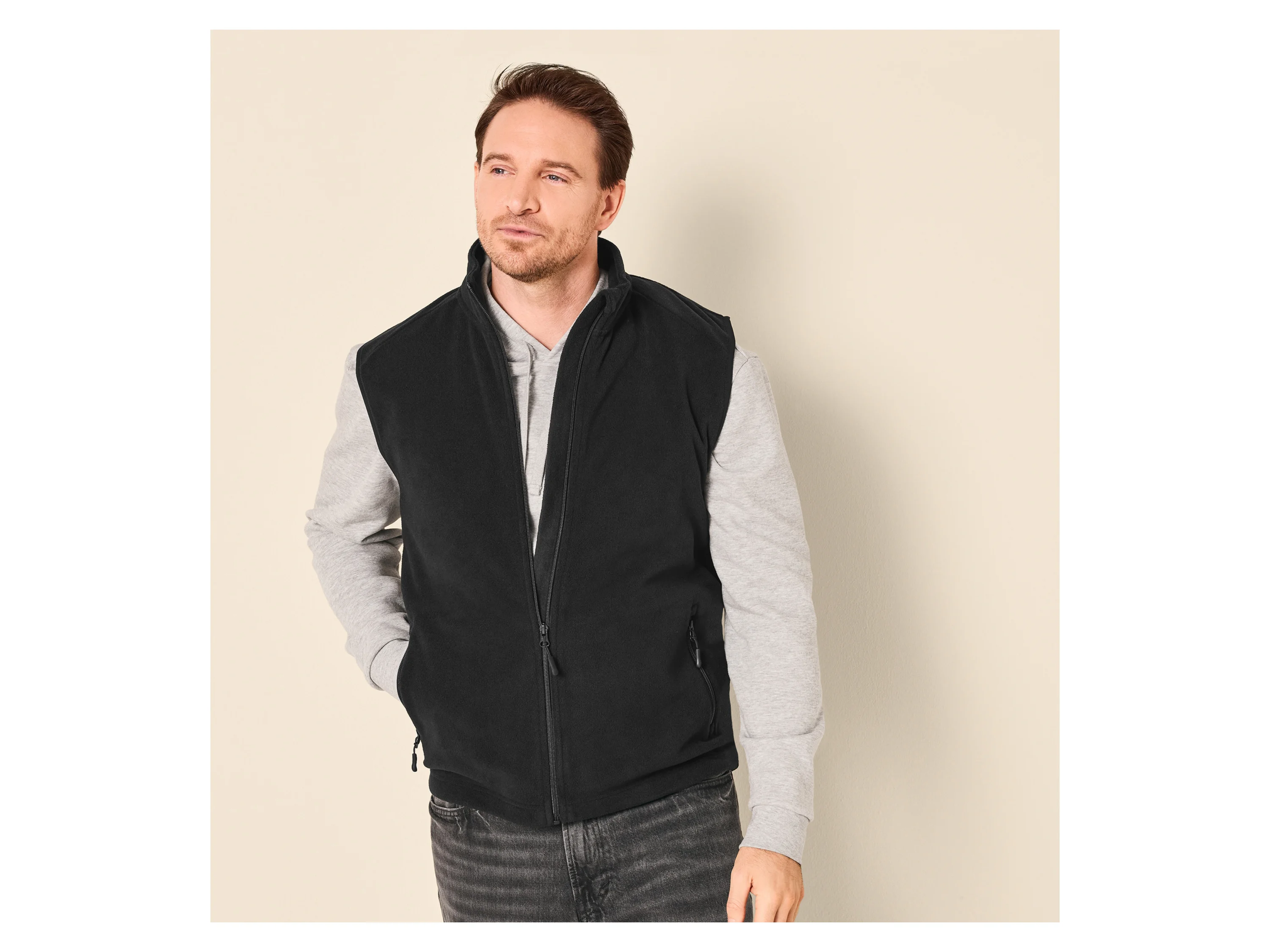 ESMARA MEN Herren Fleeceweste (Schwarz, L (52/54)) – Bild 2 von 3