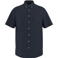 ESMARA MEN Herren Freizeithemd mit Leinen (Navy, S (37/38))