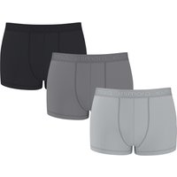 ESMARA MEN Herren Gerippte Boxer, 3 Stück (Schwarz/Grau, 8/XXL)