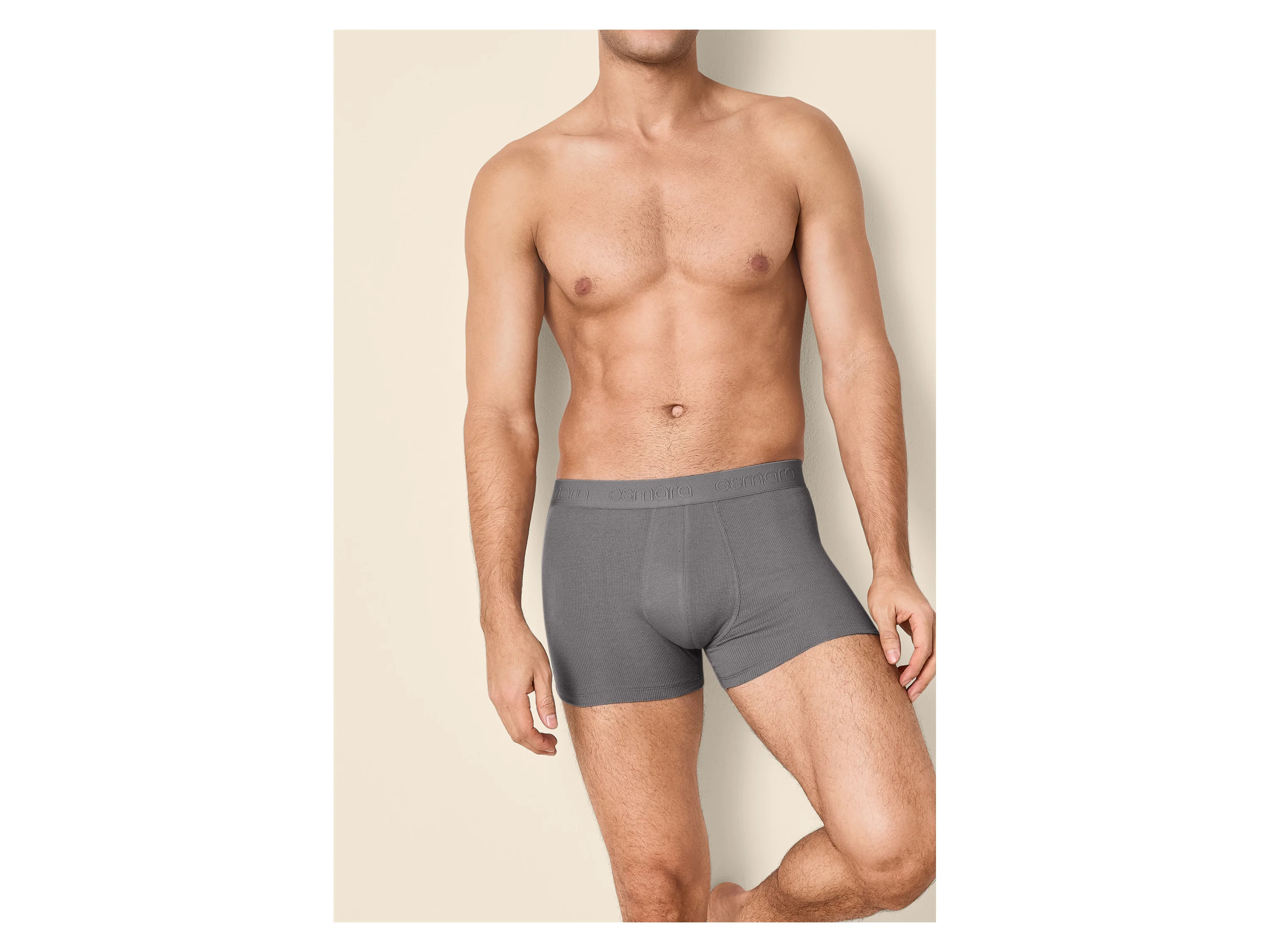 ESMARA MEN Herren Gerippte Boxer, 3 Stück (Schwarz/Grau, 8/XXL) – Bild 2 von 4