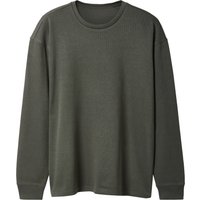 ESMARA MEN Herren Geripptes Sweatshirt (Khaki, M (48/50))