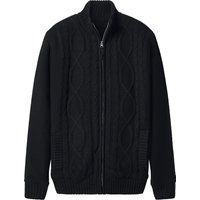 ESMARA MEN Herren Grobstrickjacke (Schwarz, L (52/54))