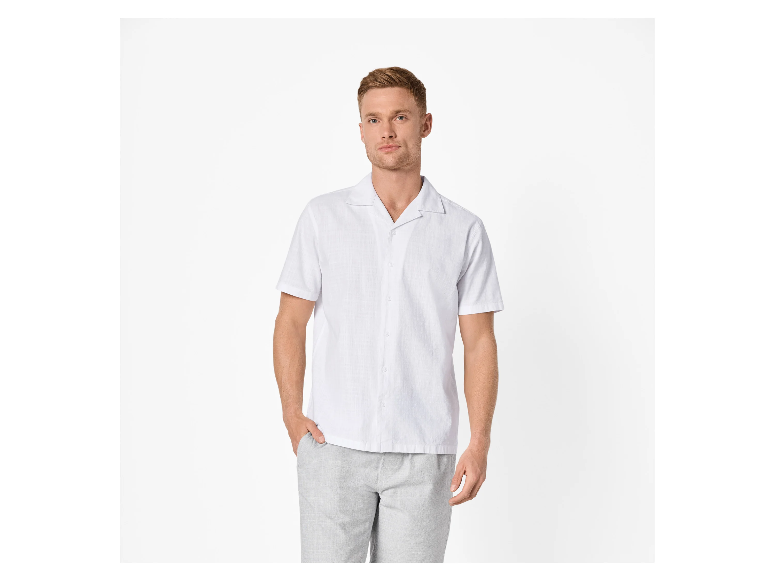 ESMARA MEN Herren Hemd, Regular Fit (Weiß, XL (43/44)) – Bild 2 von 4