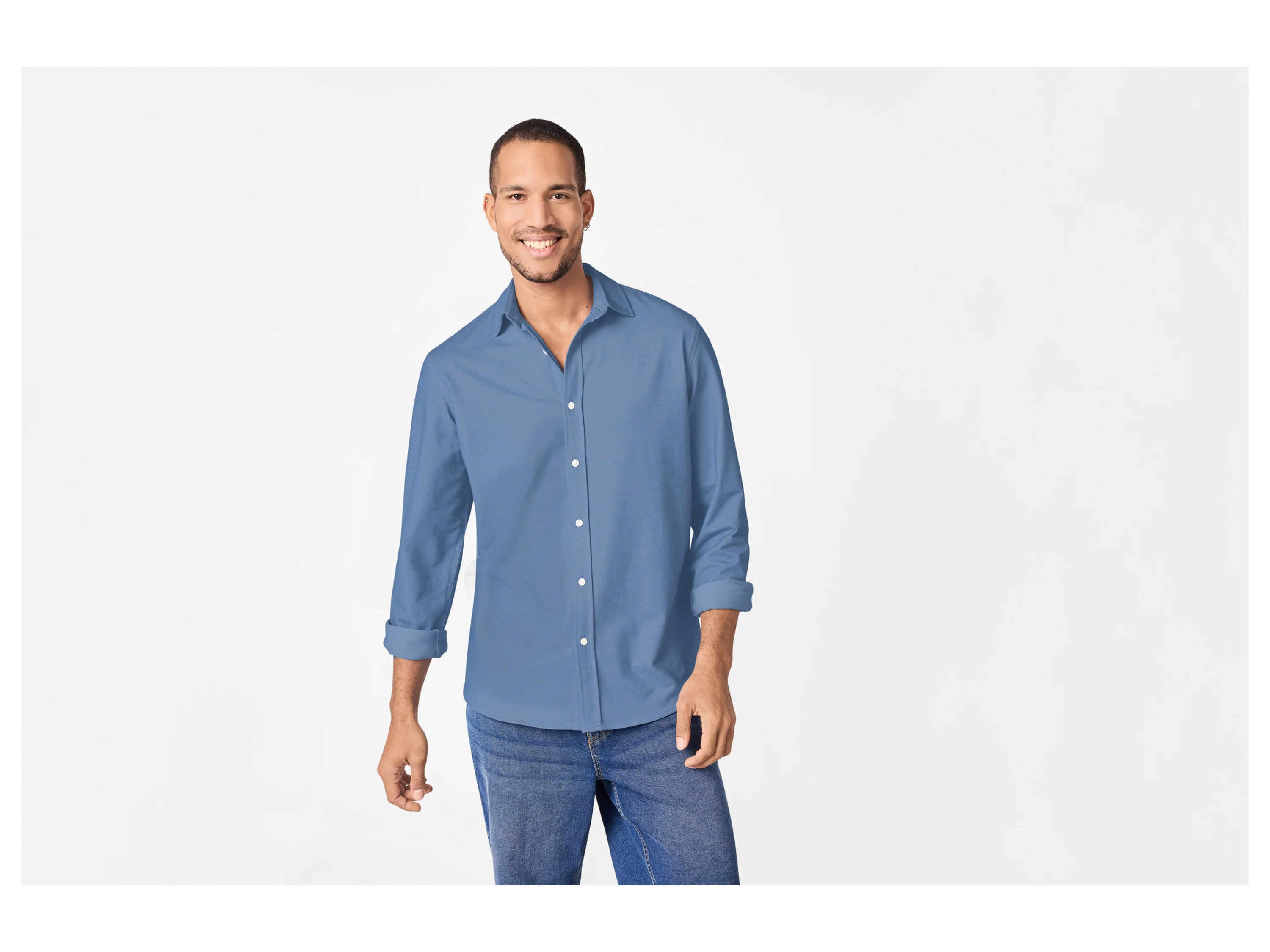 ESMARA MEN Herren Hemd (Blau, M (39/40)) – Bild 2 von 4