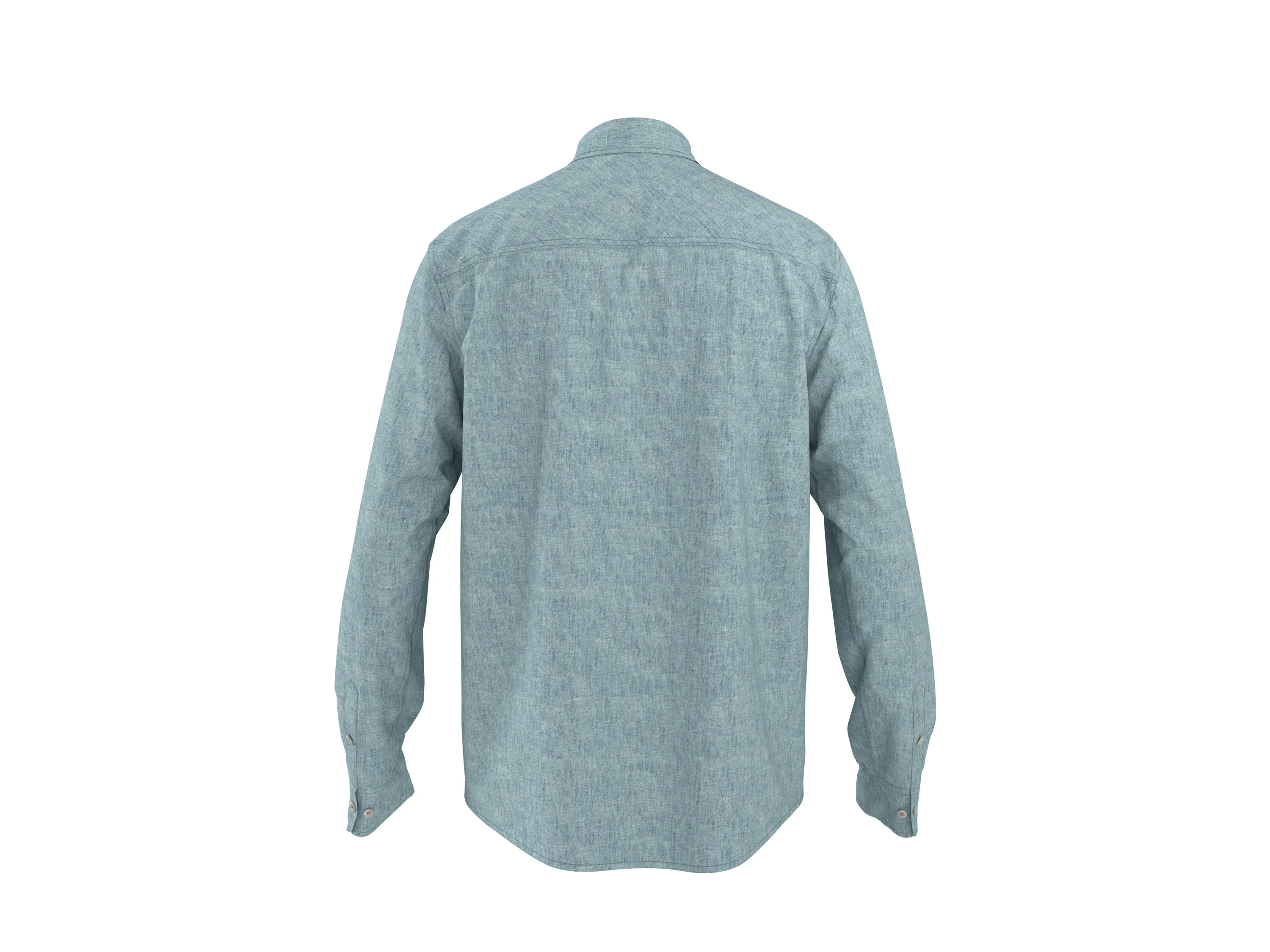 ESMARA MEN Herren Hemd mit Leinen (Blau, L(41/42)) – Bild 3 von 4
