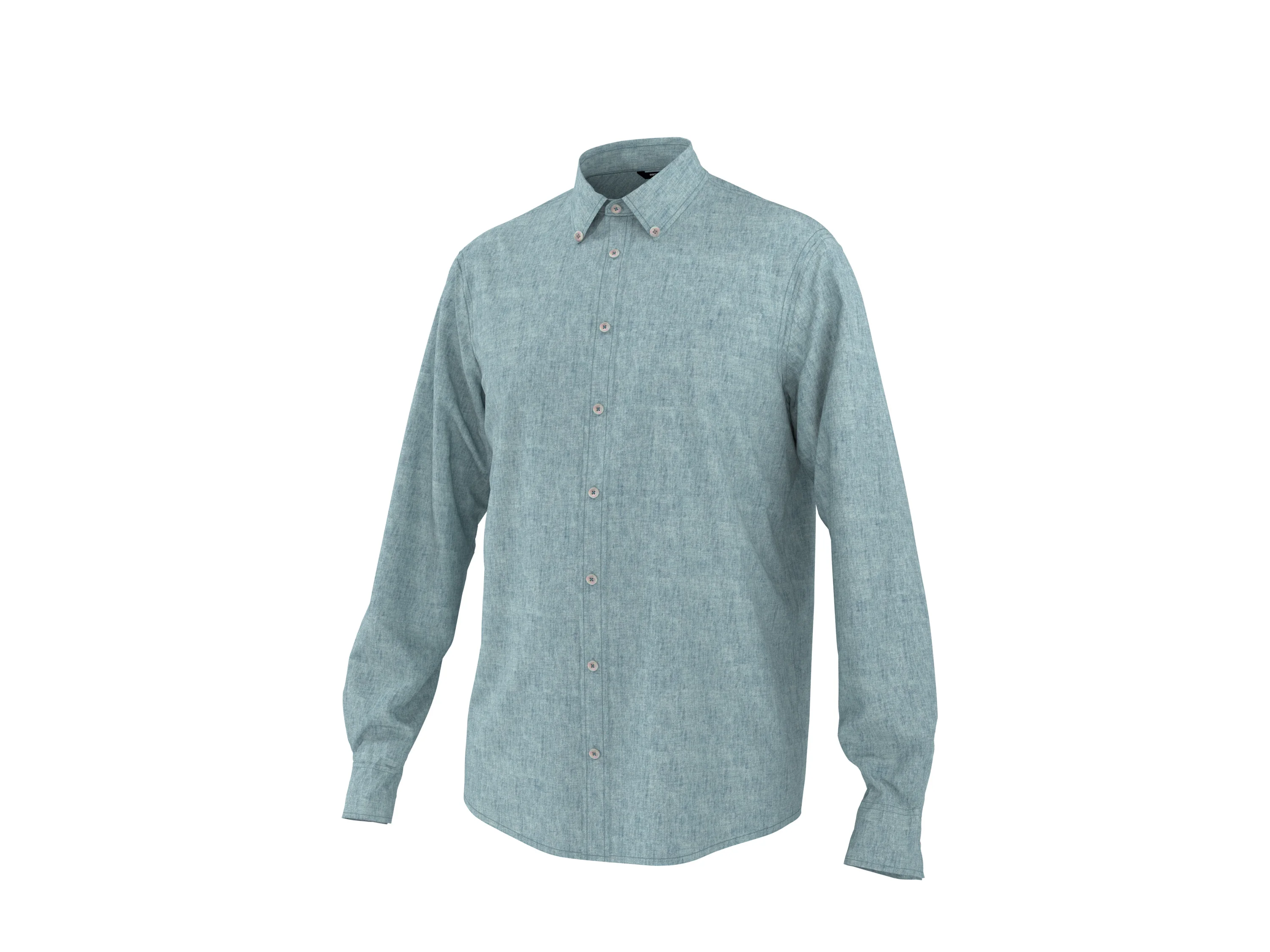 ESMARA MEN Herren Hemd mit Leinen (Blau, L(41/42)) – Bild 4 von 4
