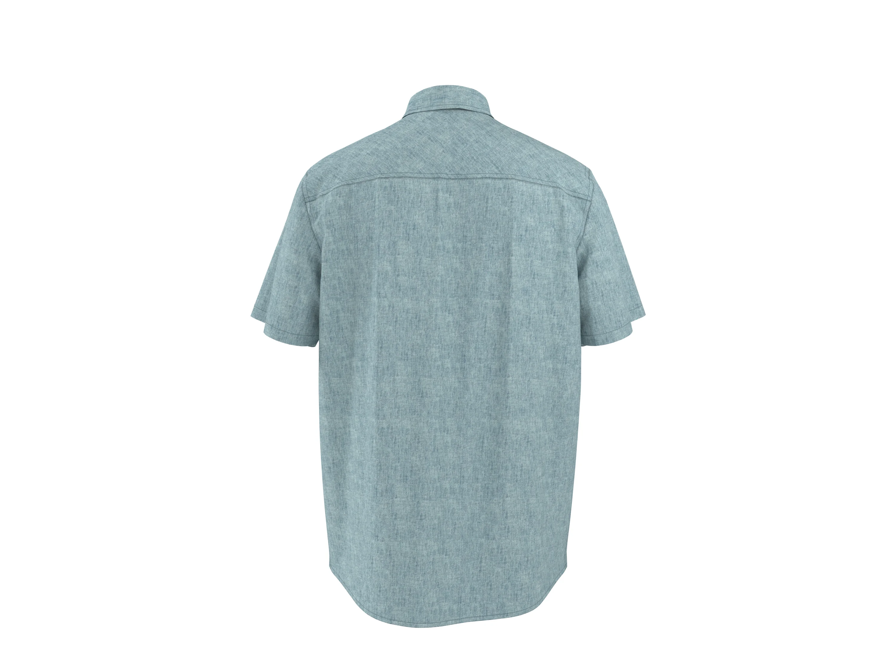 ESMARA MEN Herren Hemd mit Leinen (Blau, L(41/42)) – Bild 3 von 4