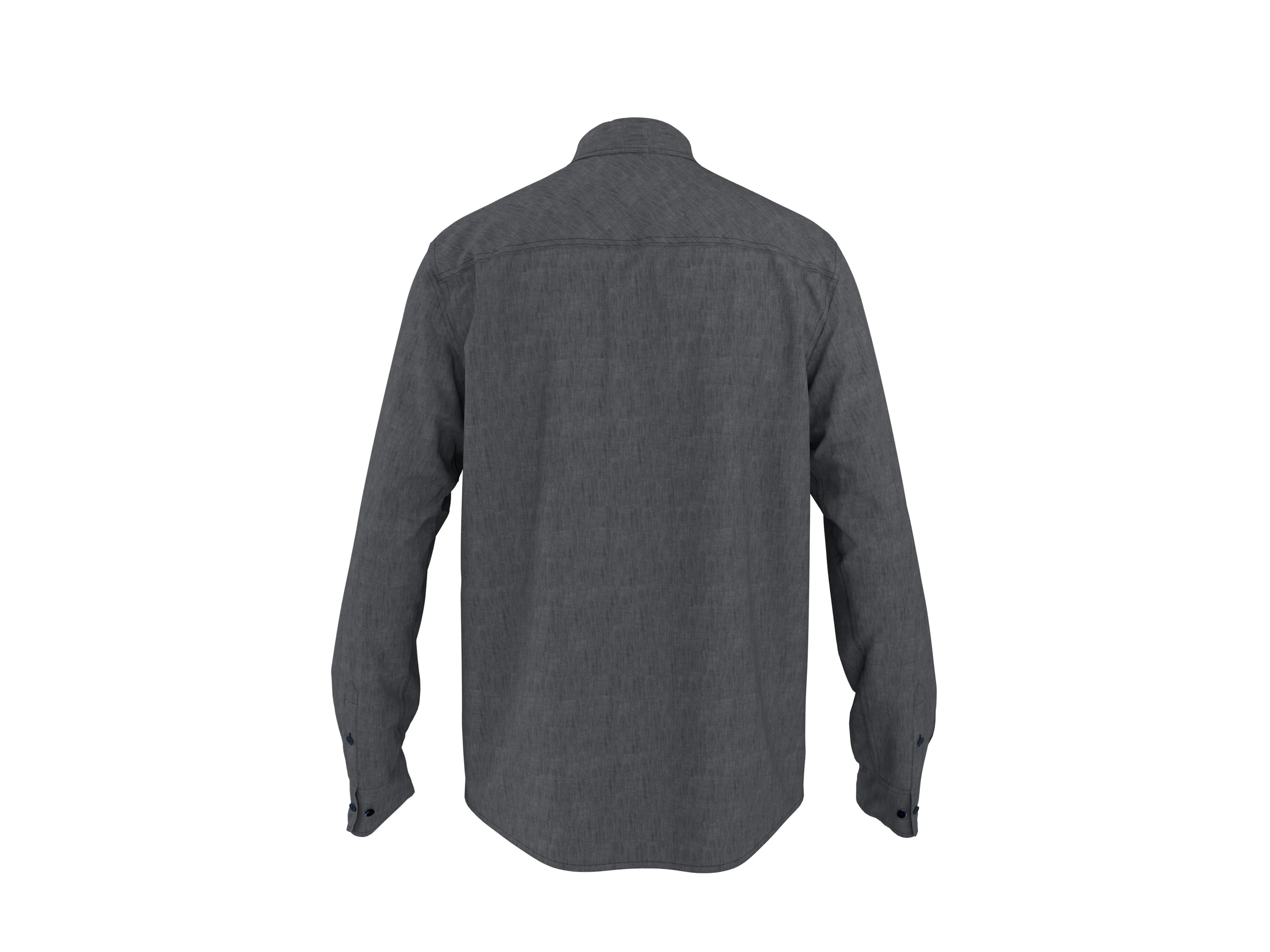 ESMARA MEN Herren Hemd mit Leinen (Navy, XXL(45/46)) – Bild 3 von 4