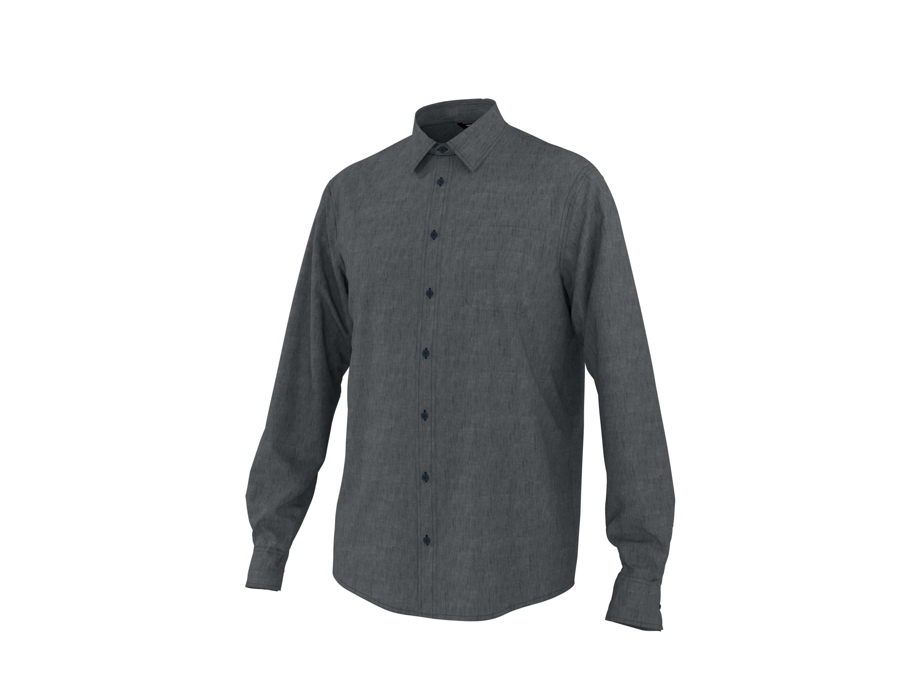 ESMARA MEN Herren Hemd mit Leinen (Navy, XXL(45/46)) – Bild 4 von 4