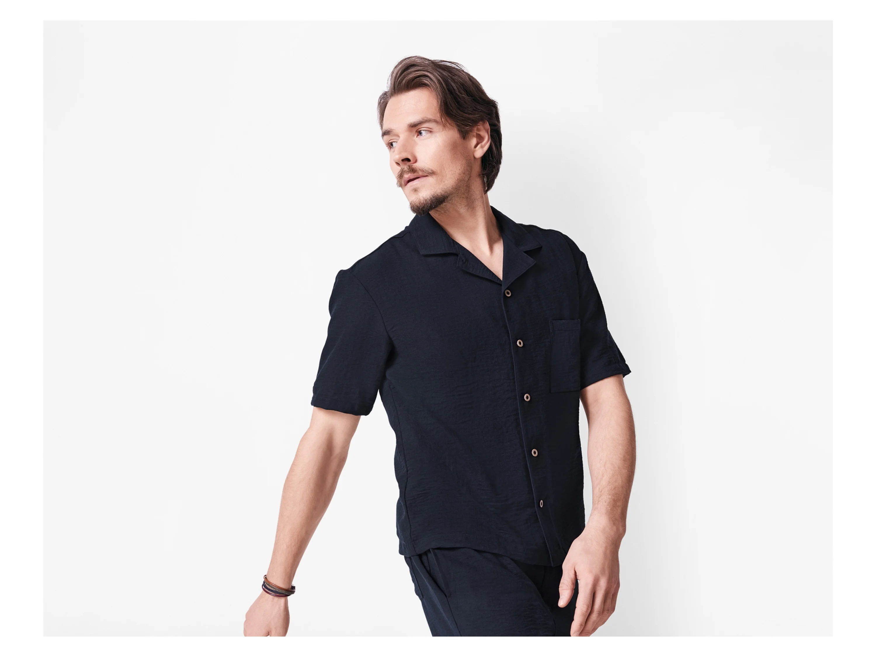 ESMARA MEN Herren Hemd (Navy, S (37/38)) – Bild 2 von 3