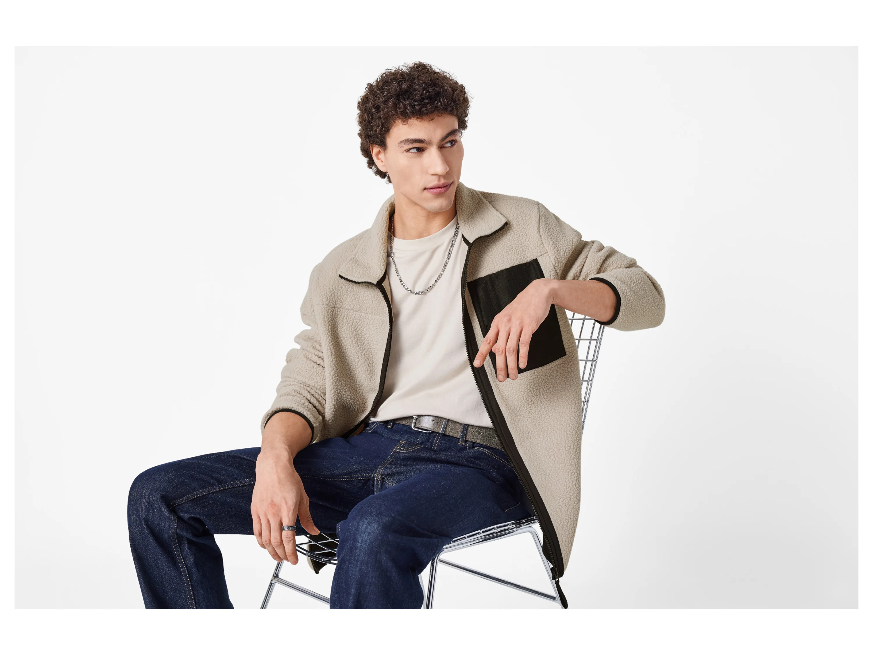 ESMARA MEN Herren Jacke (Beige, L (52/54)) – Bild 2 von 4