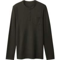 ESMARA MEN Herren Langarmshirt (Dunkelgrün, L (52/54))