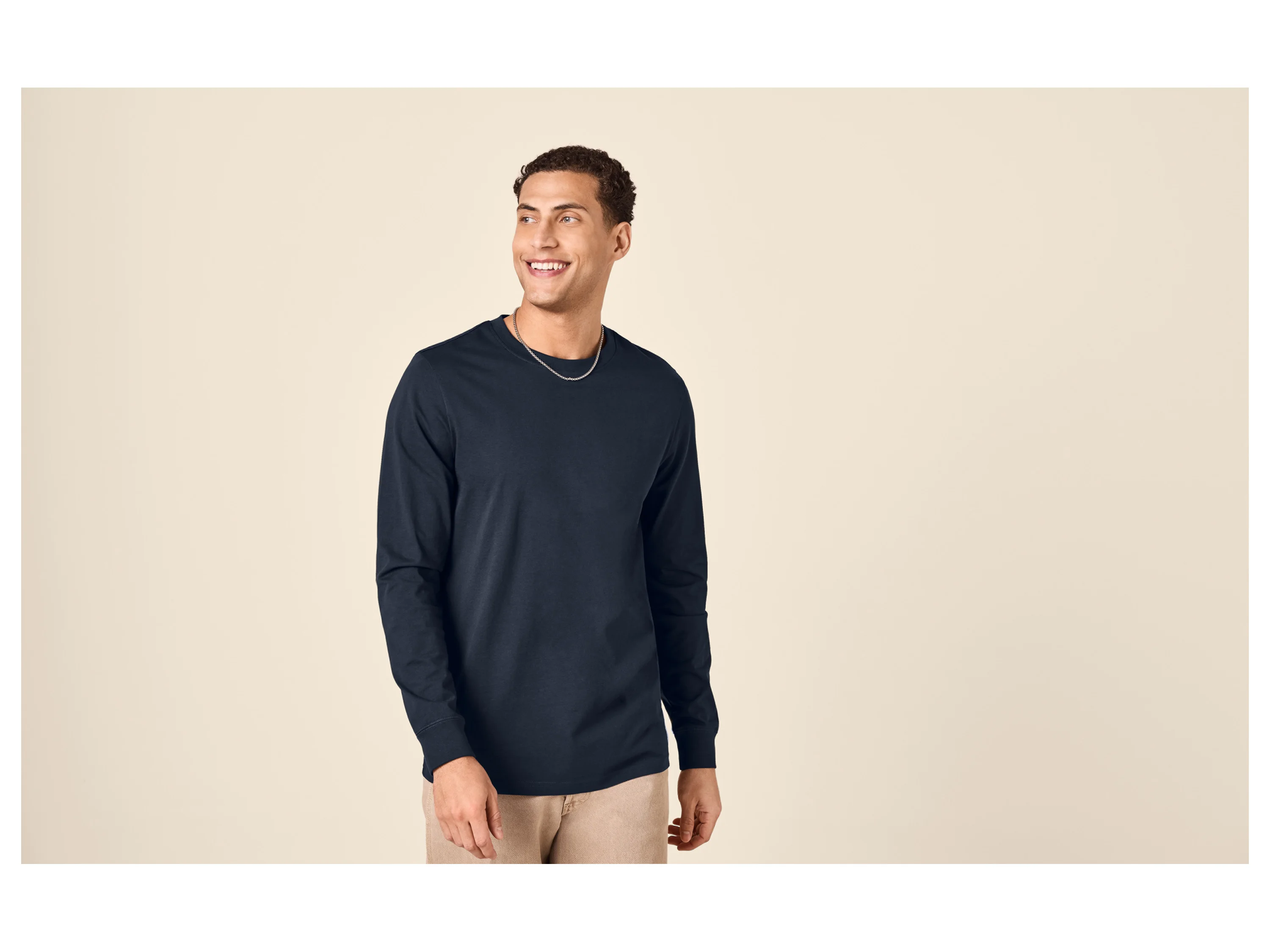 ESMARA MEN Herren Langarmshirt (Navy, M (48/50)) – Bild 2 von 4