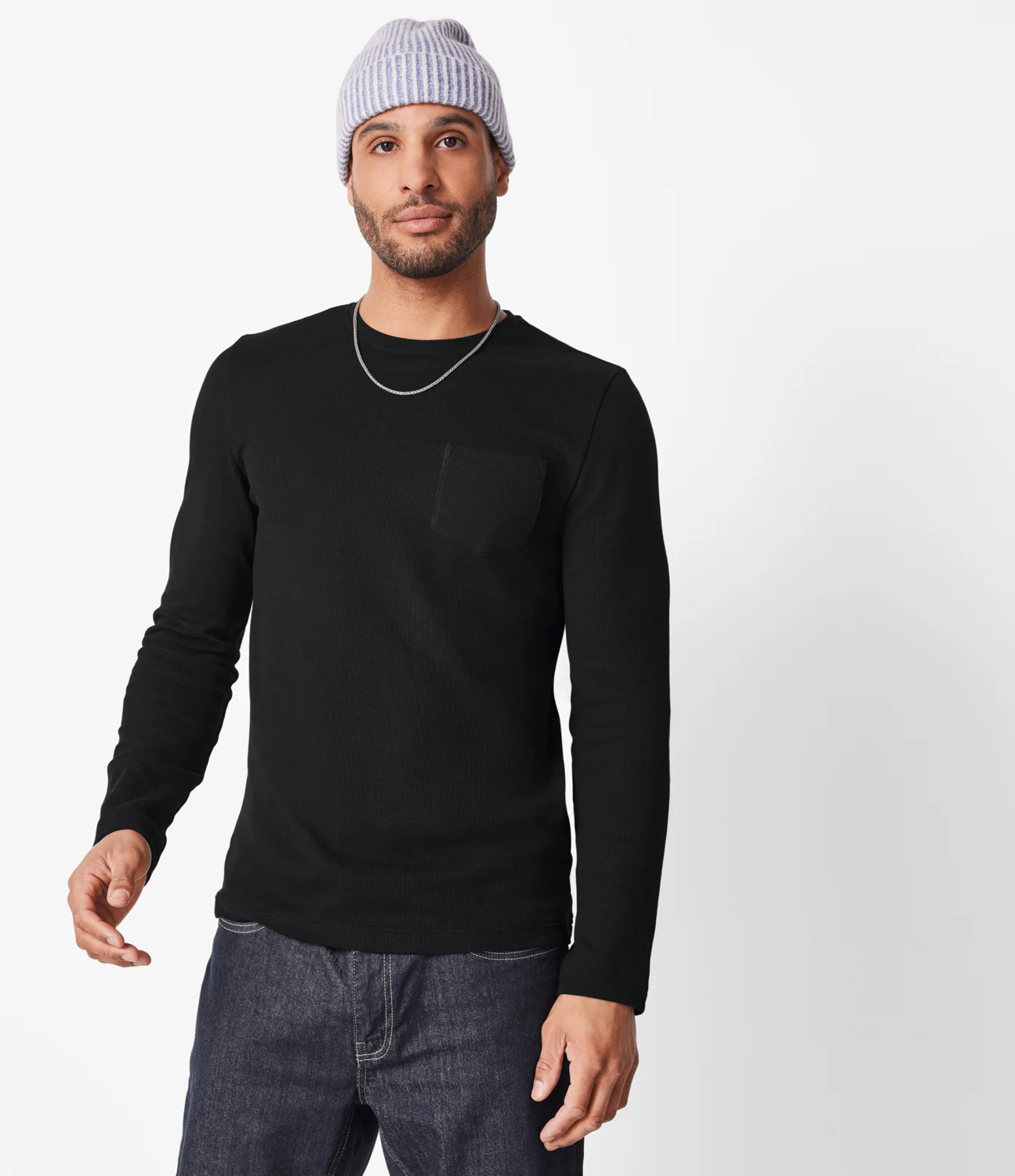 ESMARA MEN Herren Langarmshirt (Schwarz, XL (56/58)) – Bild 2 von 4