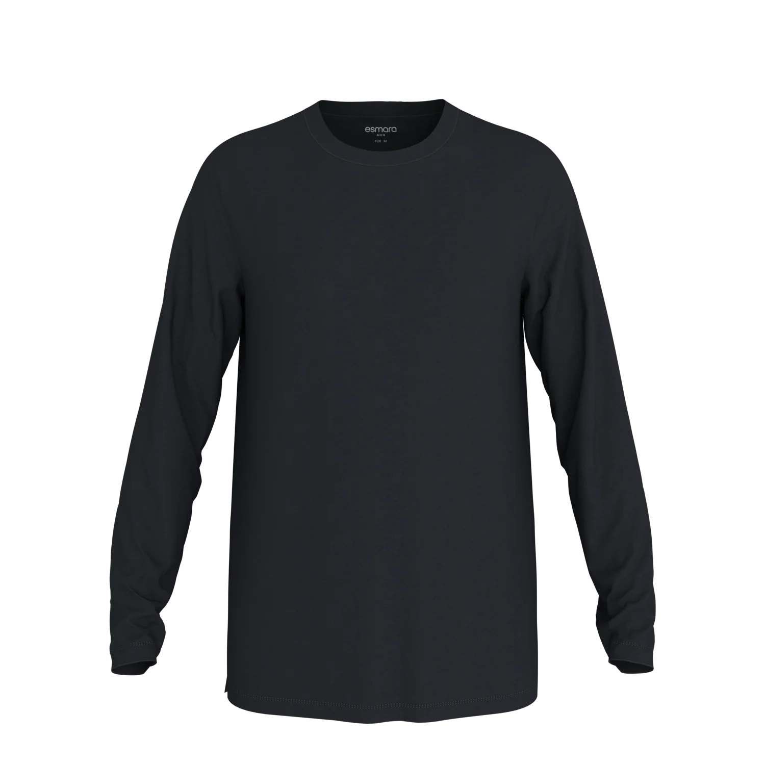 ESMARA MEN Herren Langarmshirts, 2 Stück (Schwarz/Grau, XL (56/58)) – Bild 3 von 4