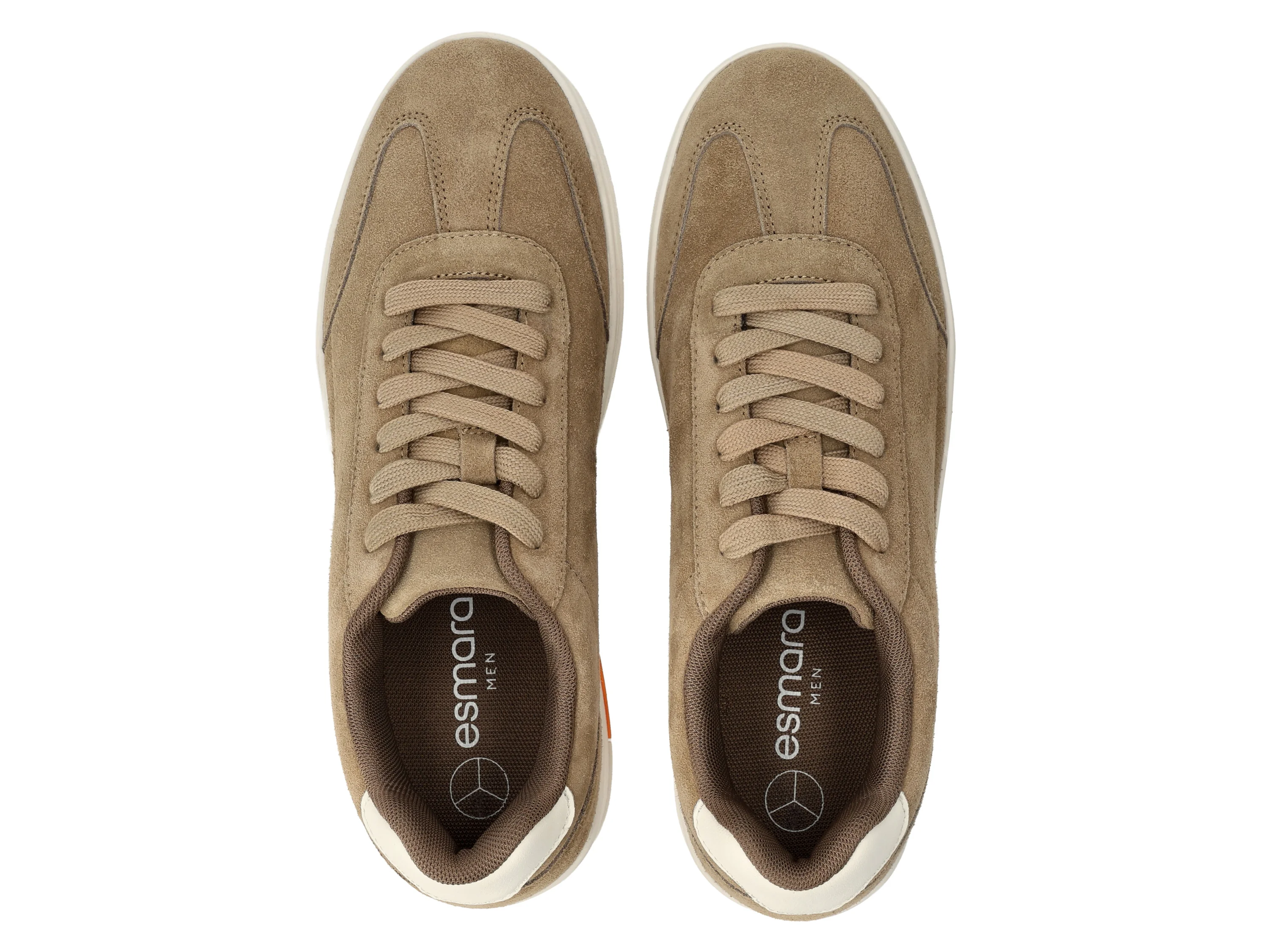ESMARA MEN Herren Leder- Sneaker (Taupe, 42) – Bild 3 von 4